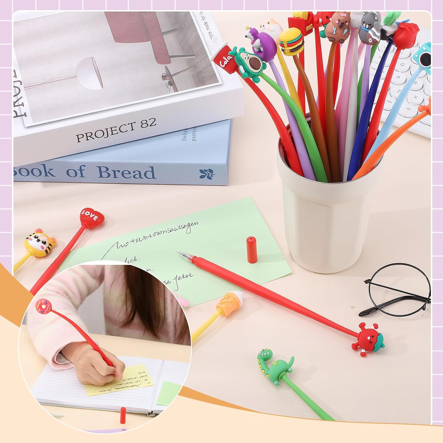 Detalle 2 de Yoosso 30Pcs Mini Pen Shake Gel Pens 0.5mm