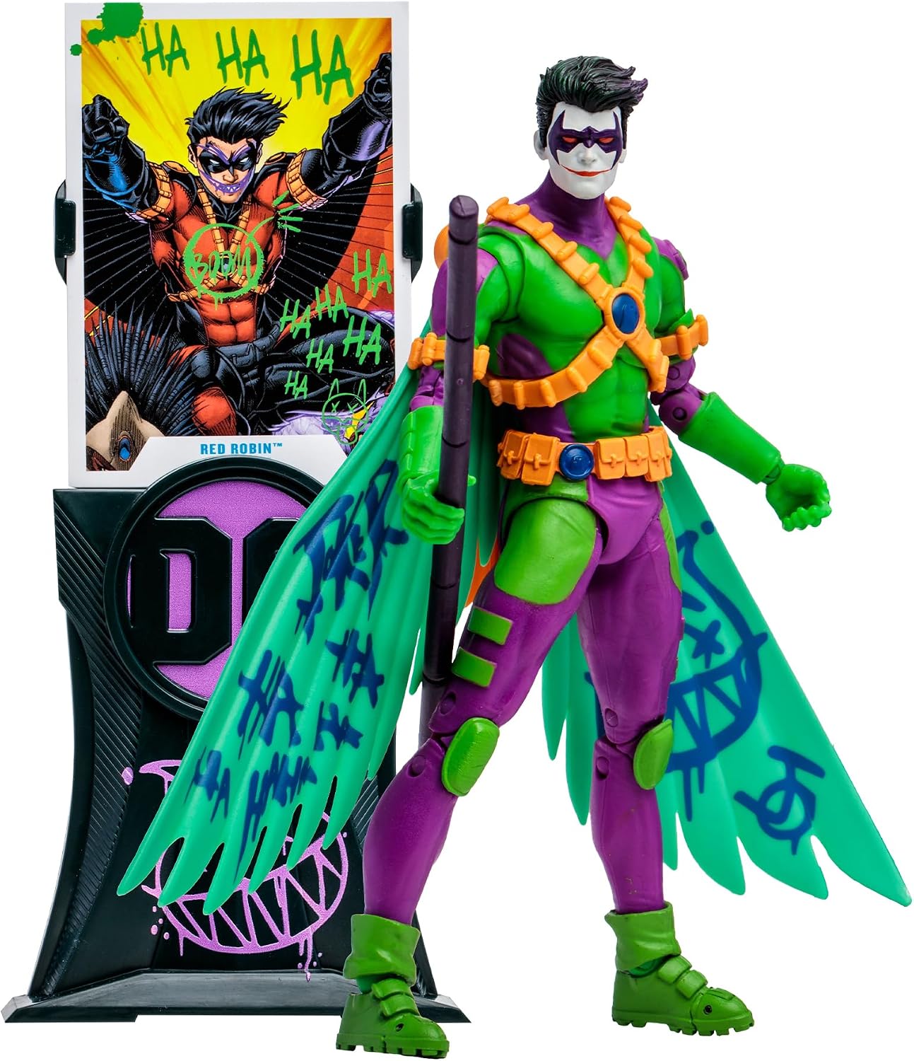 Detalle 2 de McFarlane TM17062 Red Robin Action Figure, Black, 7-inch, 22 Moving Parts