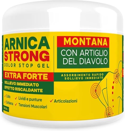 Arnica gel Forte ImmunoSTRONG: crema riscaldante per muscoli e articolazioni, uso umano