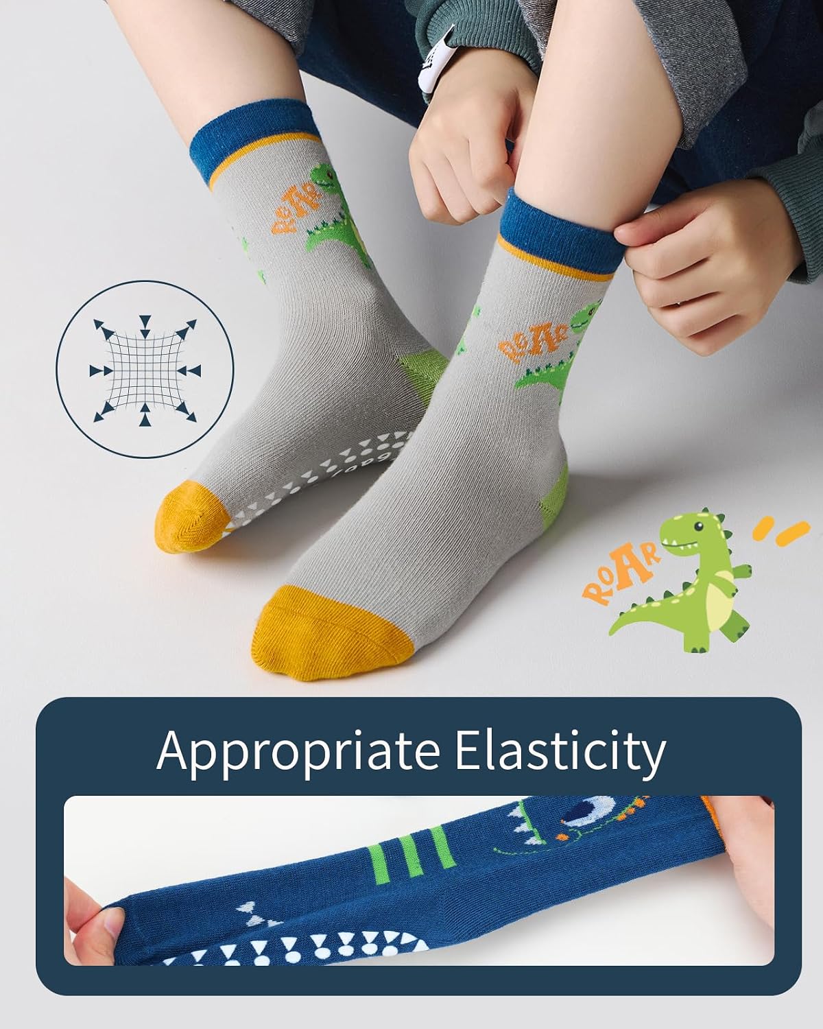 Detalle de Kyopp Chaussettes rigolotes Enfants Filles et Garçons – 10 Paires,Animaux, Coton 78.6%