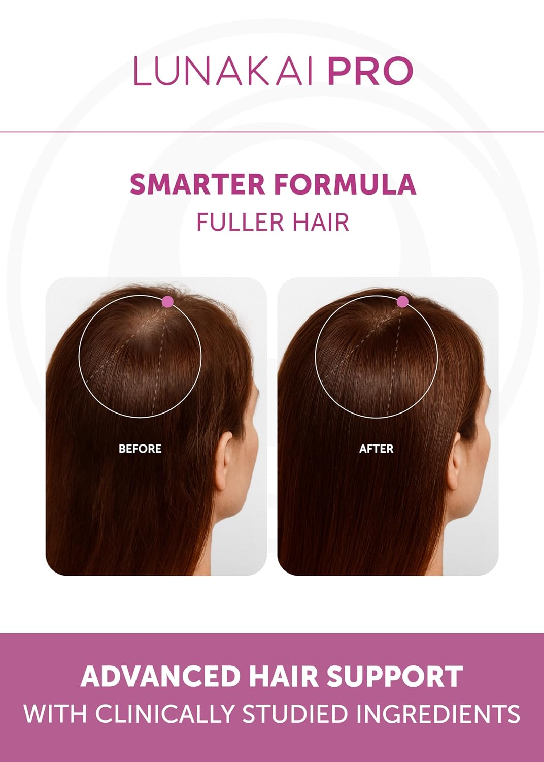 Detalle 2 de Lunakai Hair Growth Supplement for Women, 90 Capsules with Biotin and Marine Collagen