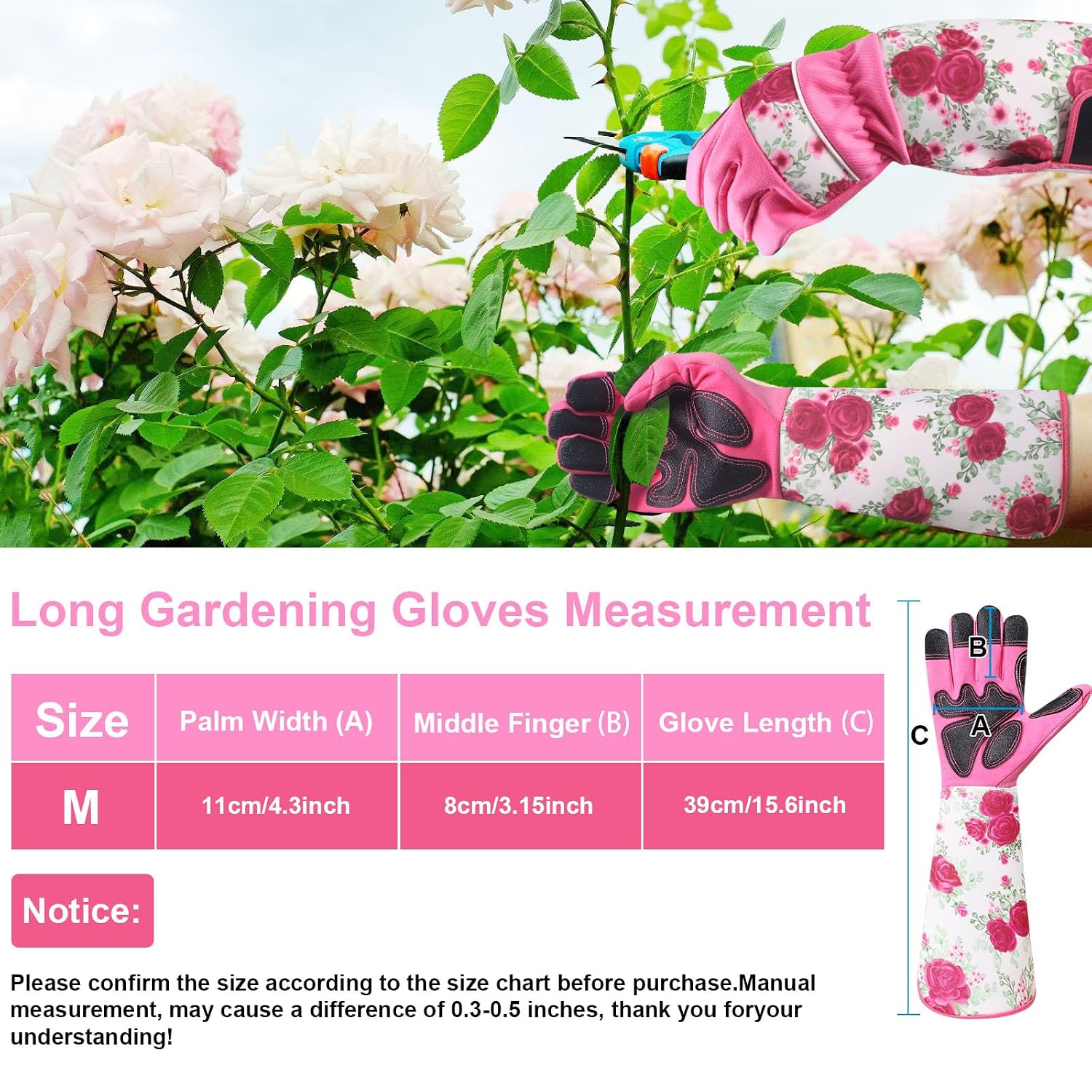 Detalle de DLY breathable garden gloves for women