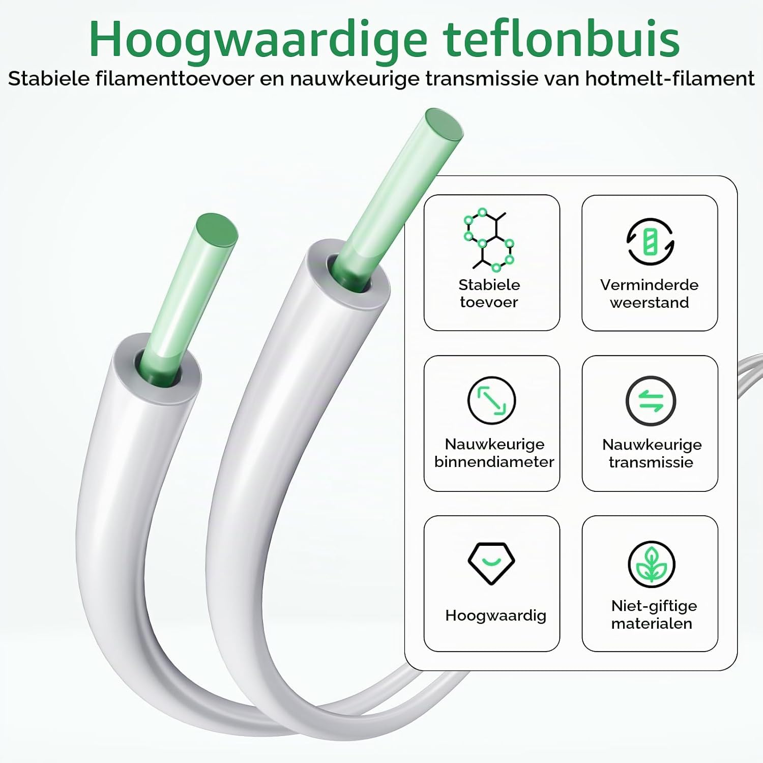 Thumbnail 1 de YOOPAI 5m-2.5ID PTFE-slang voor 3D-printers, 2,5 mm × 4 mm