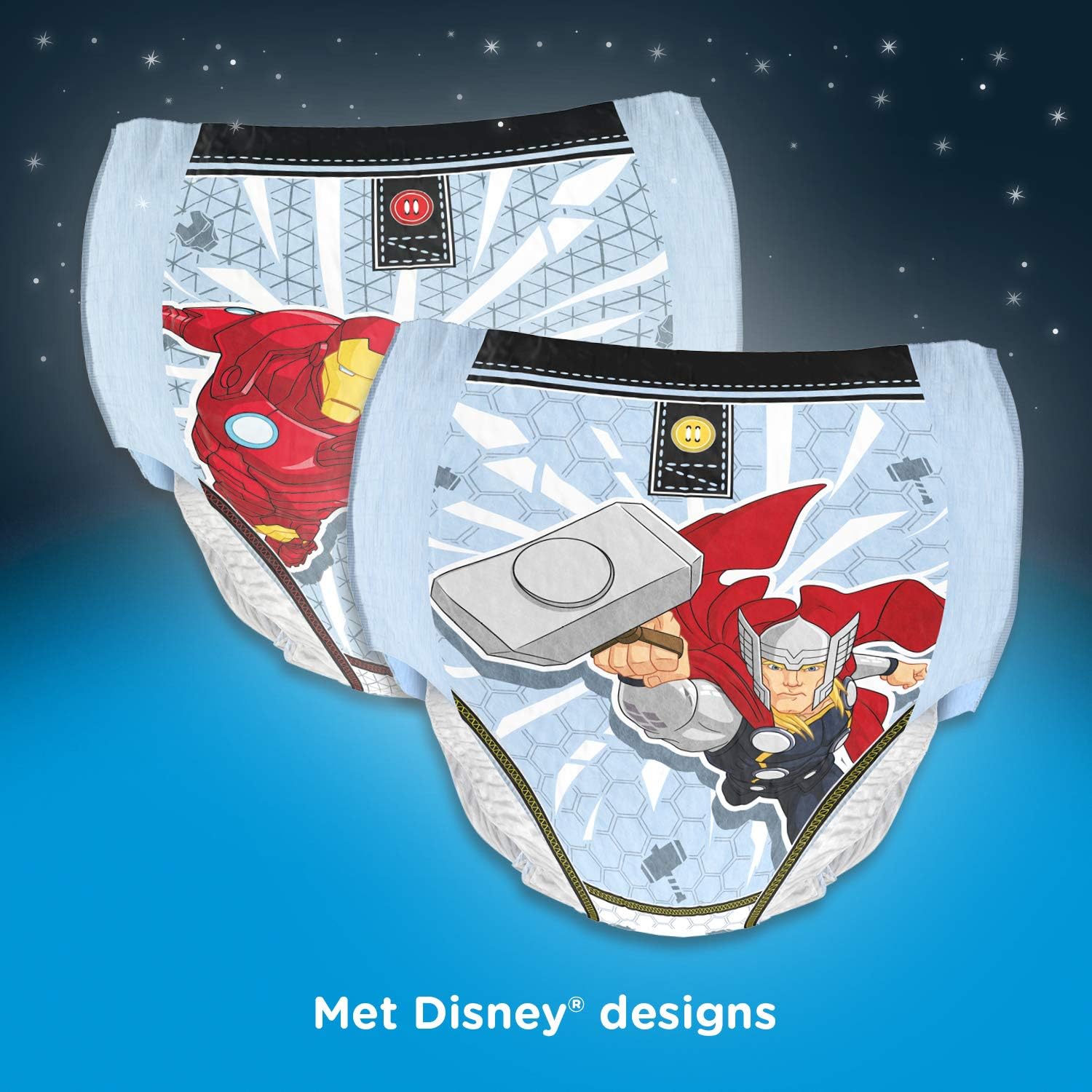 Detalle de Huggies DryNites 4-7 ans Garçon (17-30 kg) – Culottes de nuit absorbantes Marvel, Lot de 64