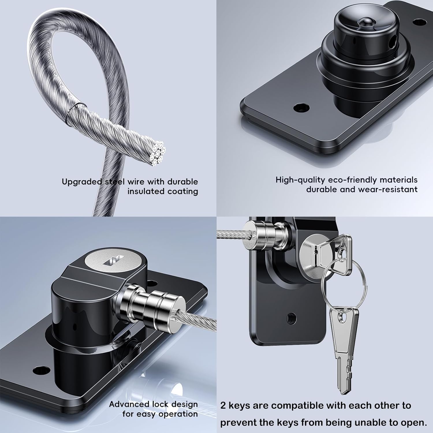 Thumbnail 3 de 2 Pack Refrigerator Locks with Keys 2️⃣ 🔒