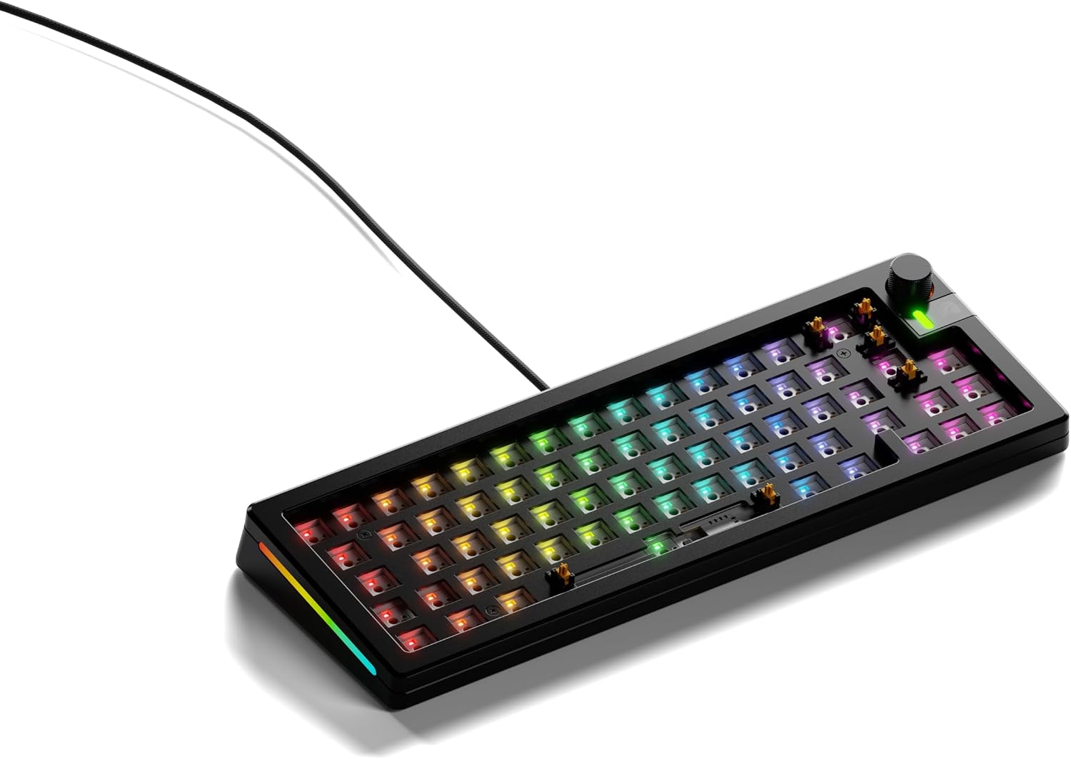 Detalle de GLORIOUS GMMK 2 Full Size (96%) Barebones Keyboard Frame, White, RGB