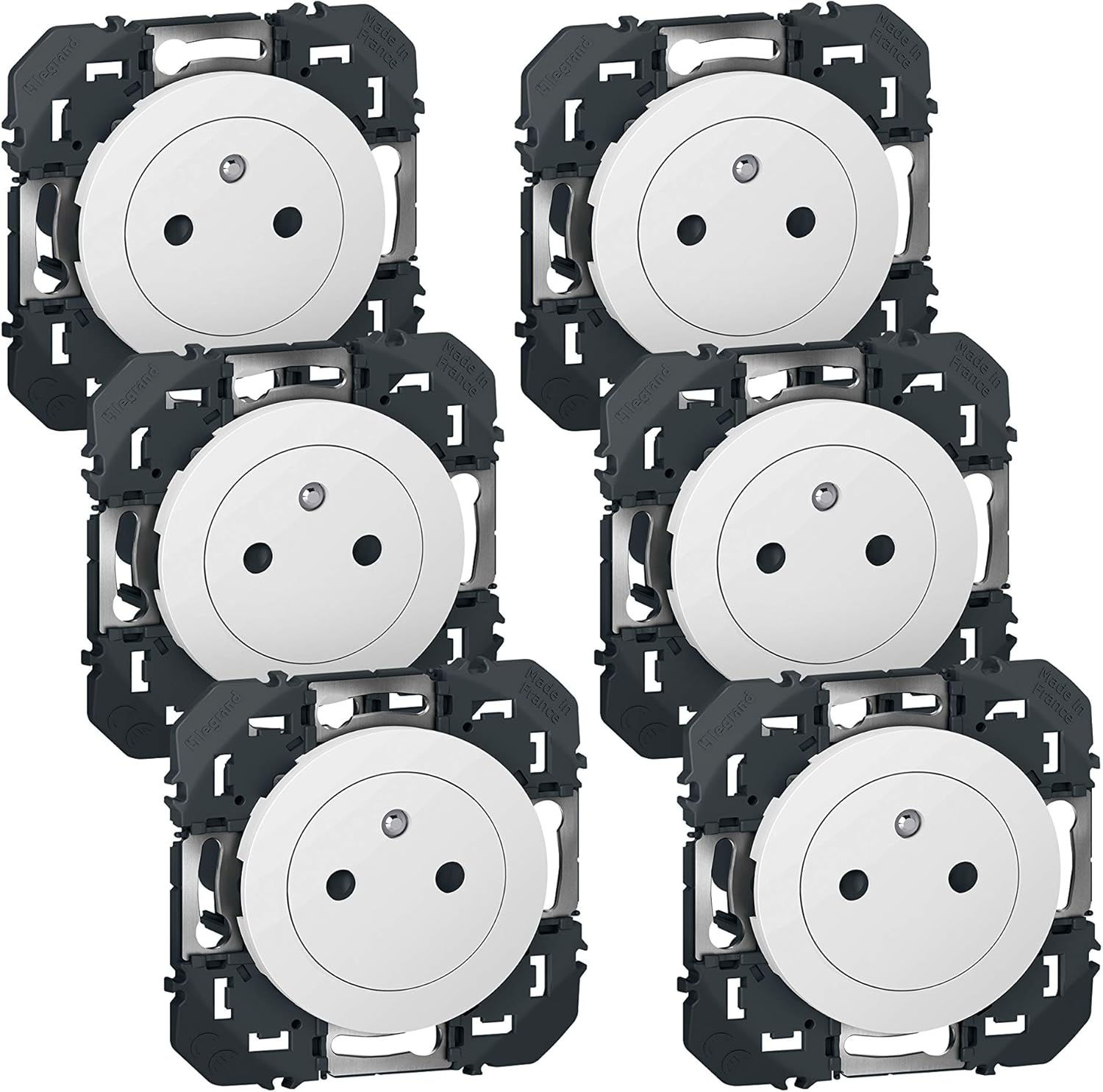 Thumbnail 2 de Legrand dooxie Prise électrique murale 16A avec terre affleurante et fond rétractable, noir (lot de 6)