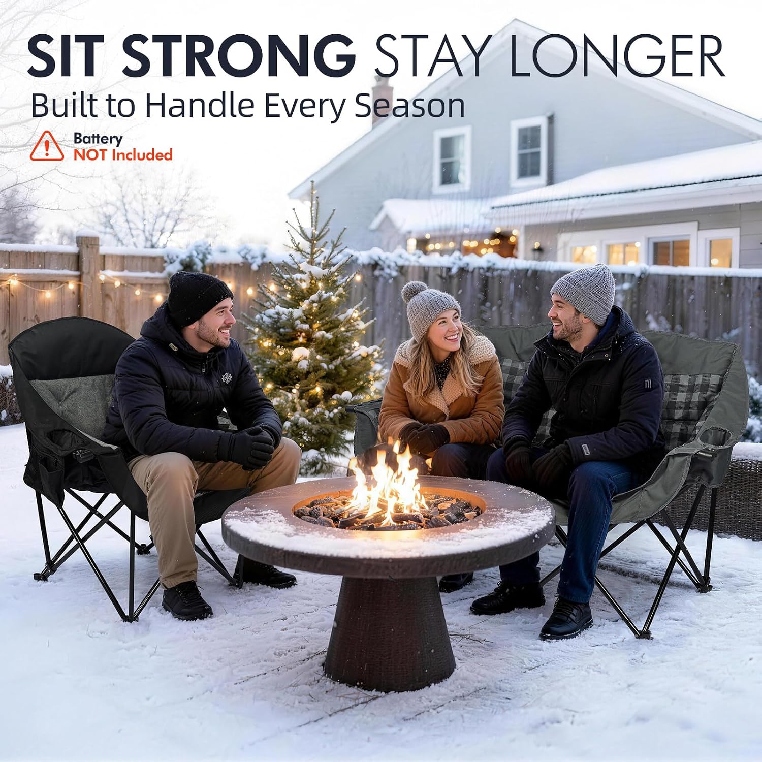 Thumbnail 6 de PUVASIA PW-RC739E-HS1 Heated Oversized Camping Chair with Dual-Zone Heating