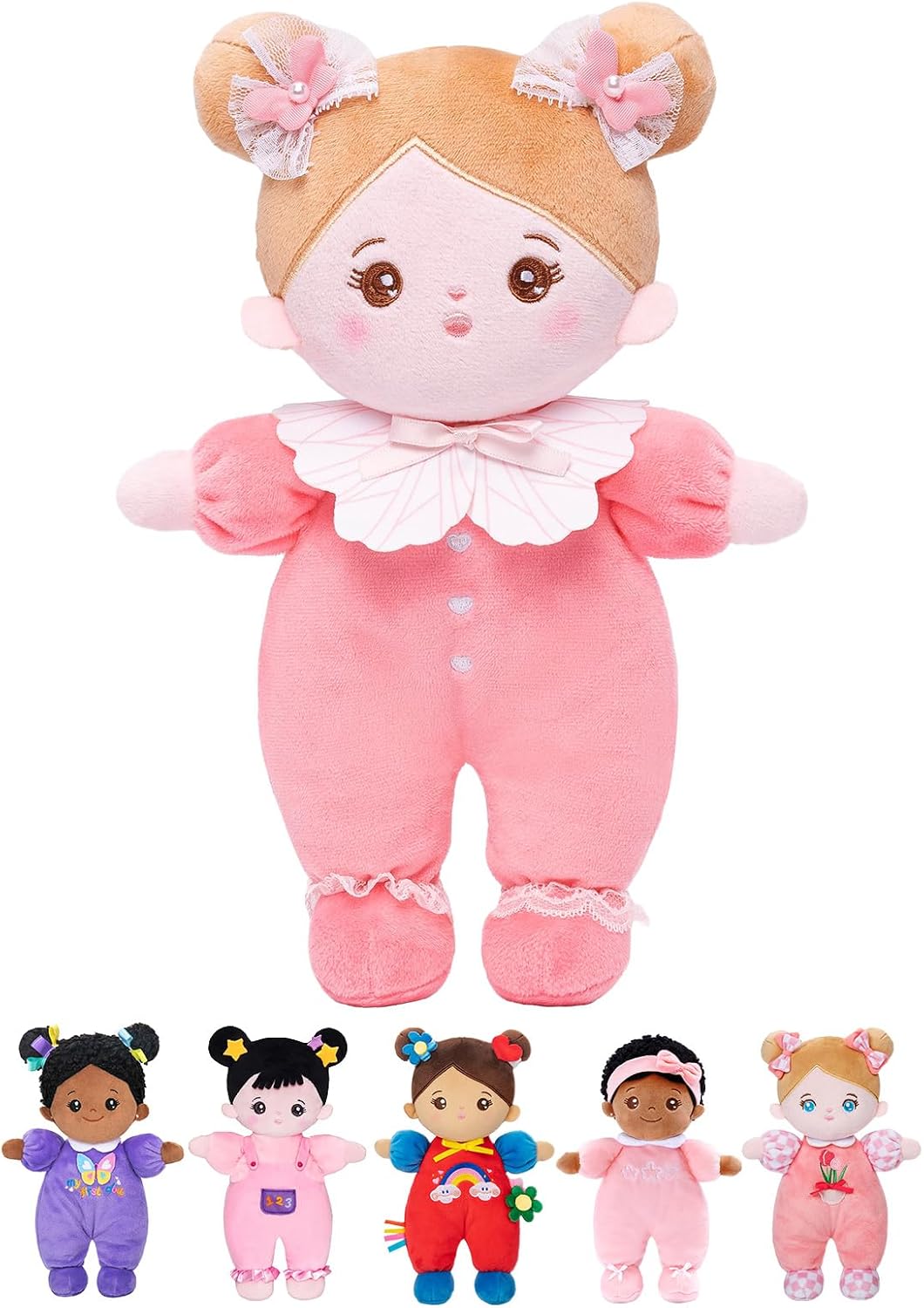 Detalle de OUOZZZ 25cm Machine Washable Rag Doll – Soft Baby Doll for Girls