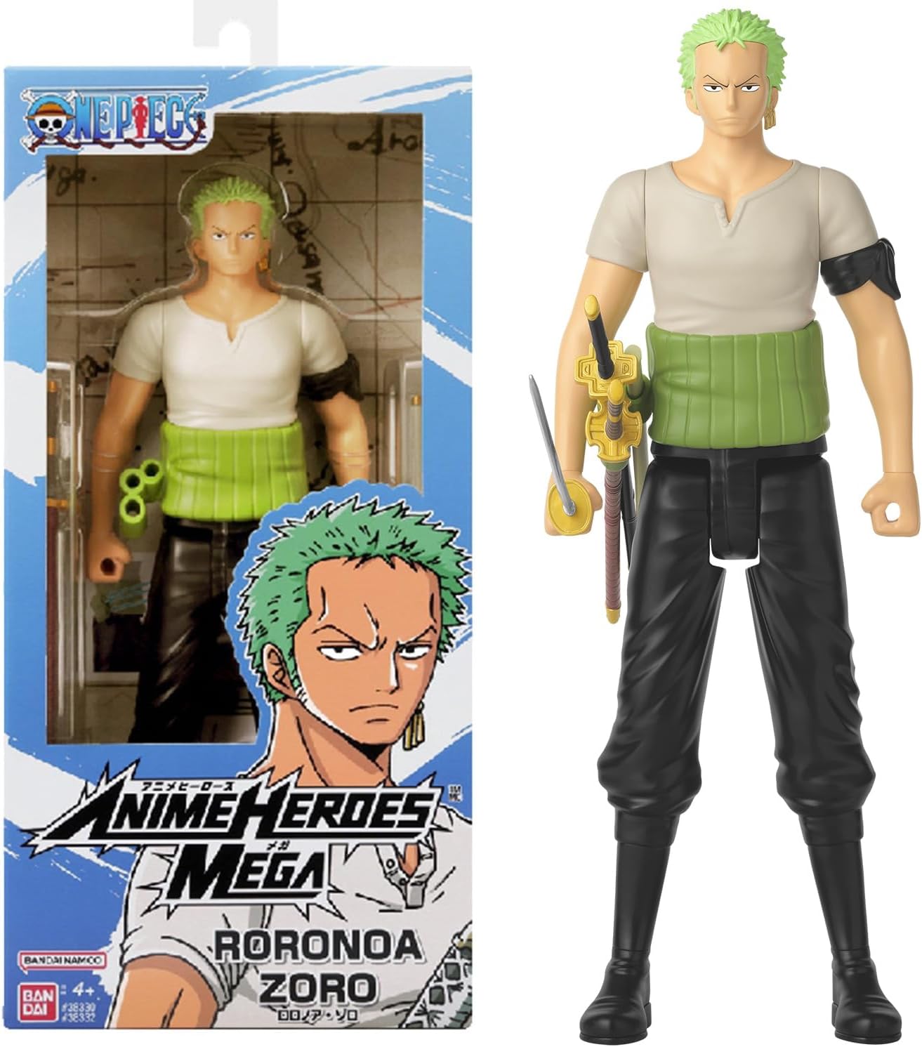 Detalle de BANDAI Anime Heroes Mega 30 cm Zoro – Action figure licenza ufficiale One Piece