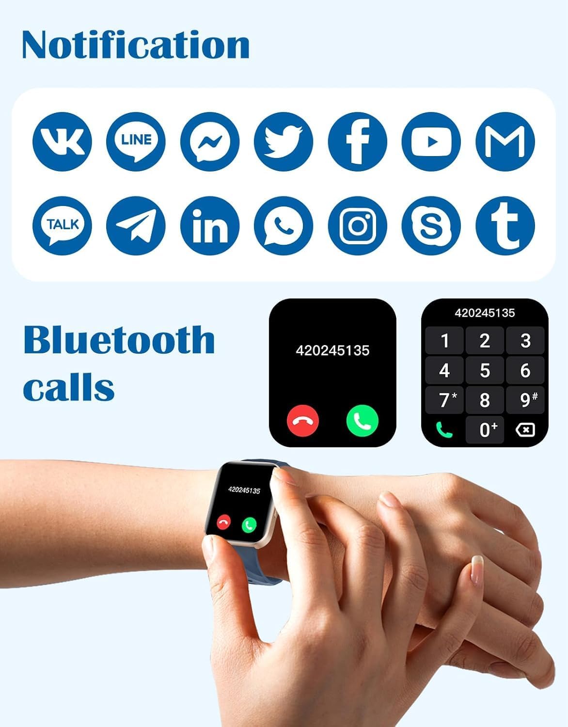 Thumbnail 3 de RUIMEN Smartwatch Uomo Chiamate Bluetooth