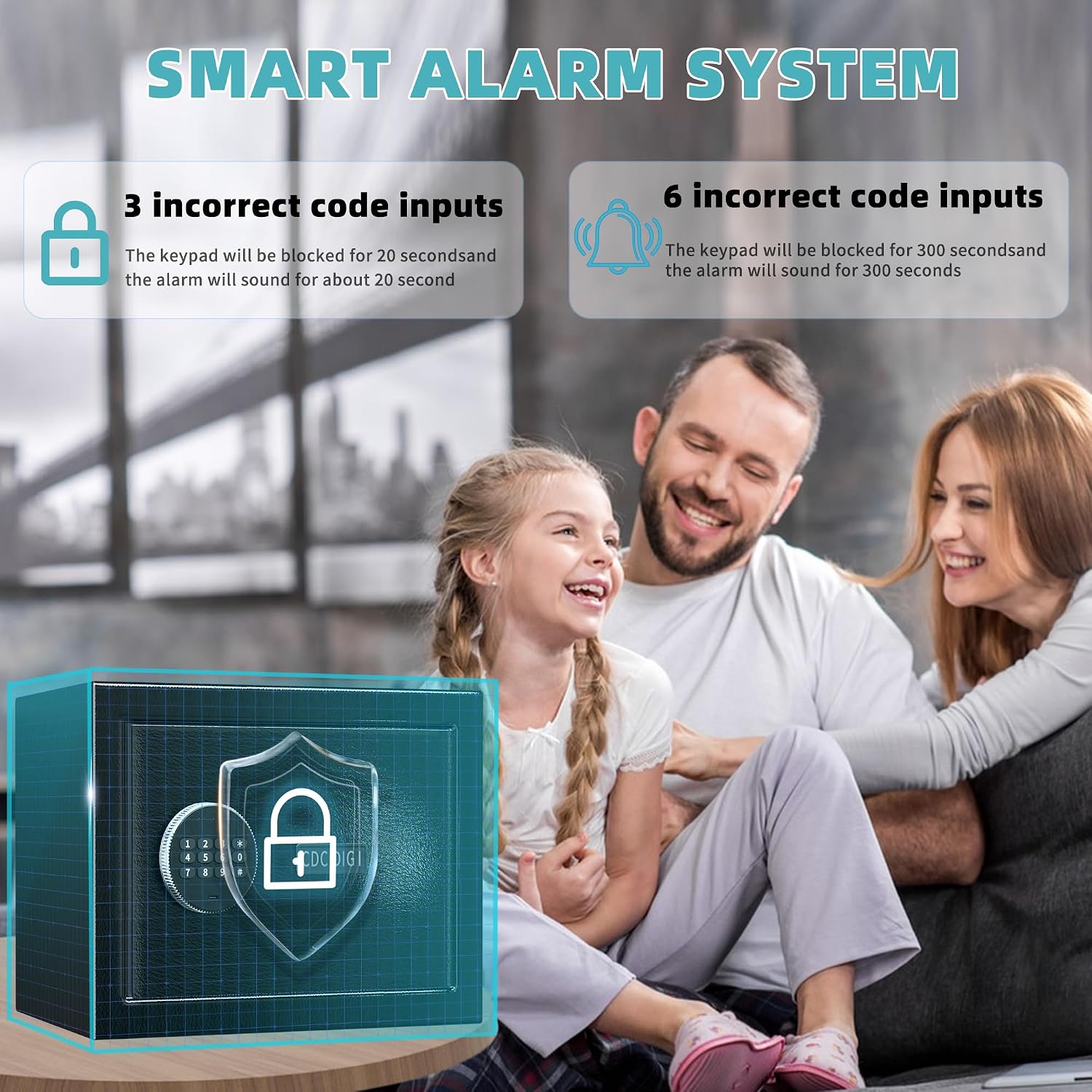 Detalle 2 de CDC DIGI 34L digital cash safe 34L
