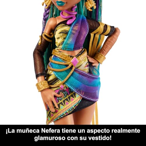 Thumbnail 3 de Monster High Nefera De Nile (JDR48), momia con Lavish y 7 accesorios para juego de rol