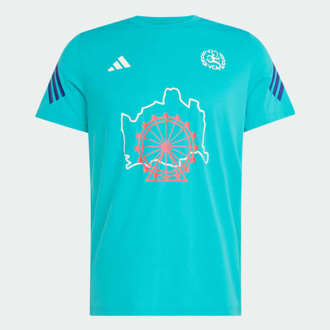 Detalle 2 de Adidas Vienna Marathon Running Event T-Shirt Short Sleeve – camiseta verde para corredores