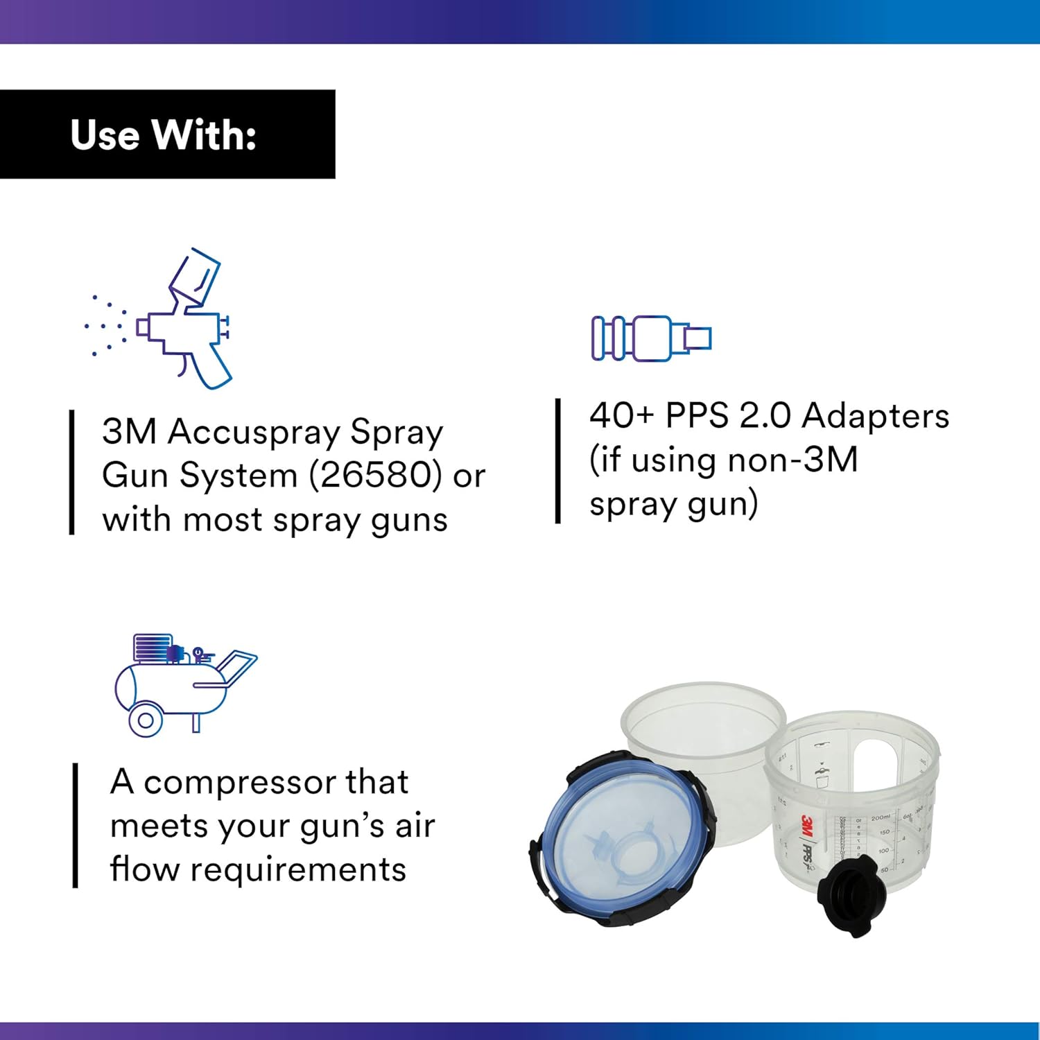 Thumbnail 2 de 3M PPS 2.0 6oz Spray Cup Kit 🧰