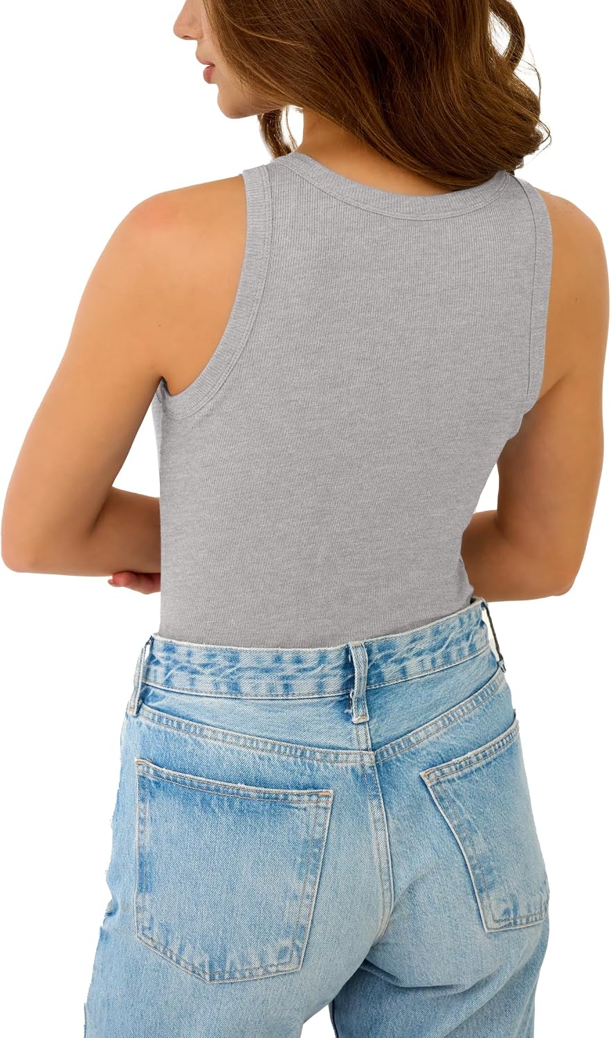Detalle de GKBK Women's Ribbed Tank Top, Racerback