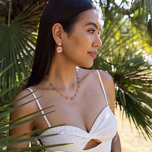 Detalle 2 de Purelei Boho Halskette Rosegold – Wasserfest, Edelstahl, bunte Glasperlen, 40–45 cm verstellbar