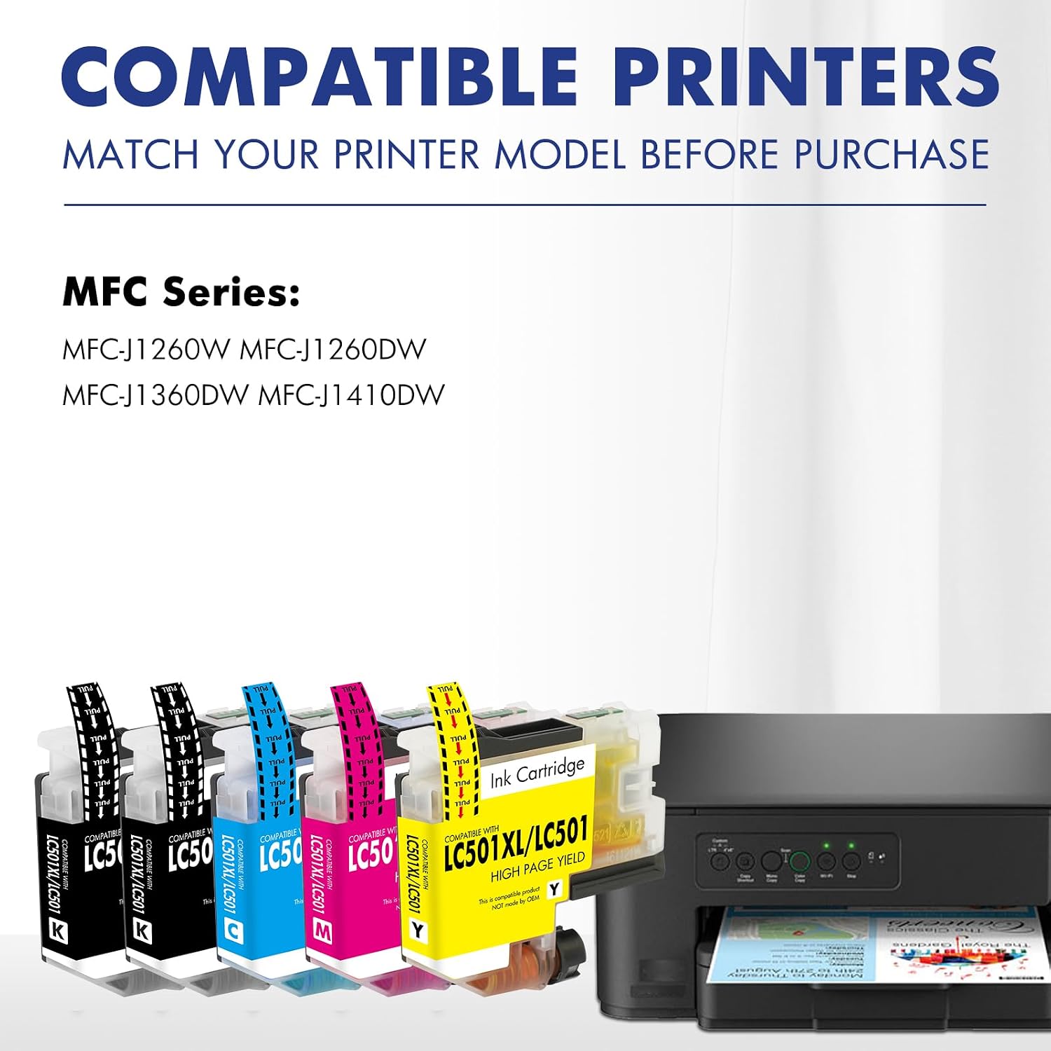 Detalle 2 de LC501XL Compatible Ink Cartridges, 5-Pack