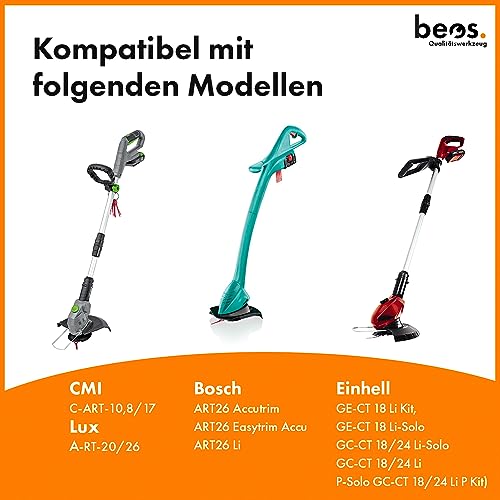 Detalle de BEOS 100x Trimmermesser – universell kompatibel für Einhell, Bosch, CMI, Lux Freischneider