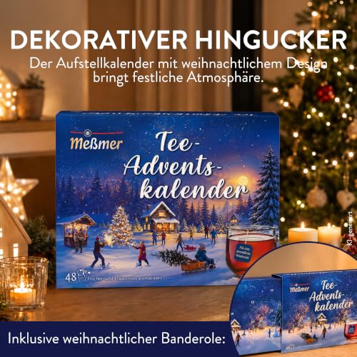 Detalle 2 de Meßmer Tee-Adventskalender 2026 – 24 Türchen mit 48 Teebeuteln