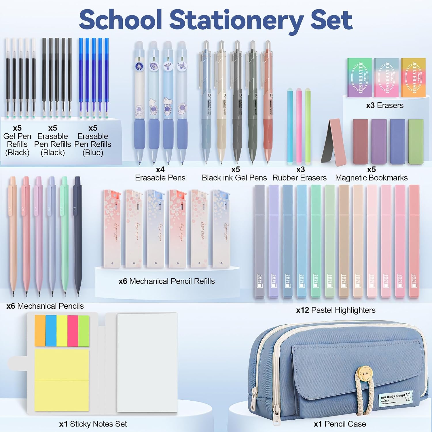 Thumbnail 1 de DazSpirit Stationery Schulzubehör 61 Stück ✏
