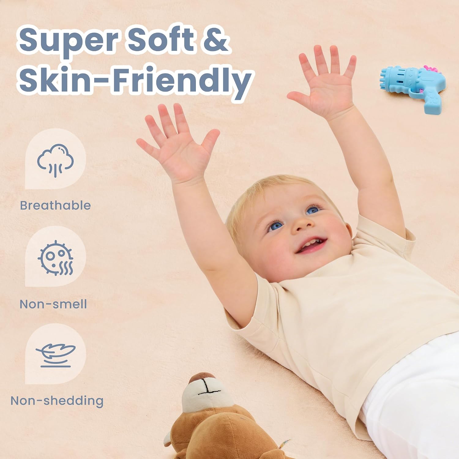 Thumbnail 2 de ACOMOPACK Baby Play Mat – 3cm Memory Foam, 127 x 127 cm, Pink