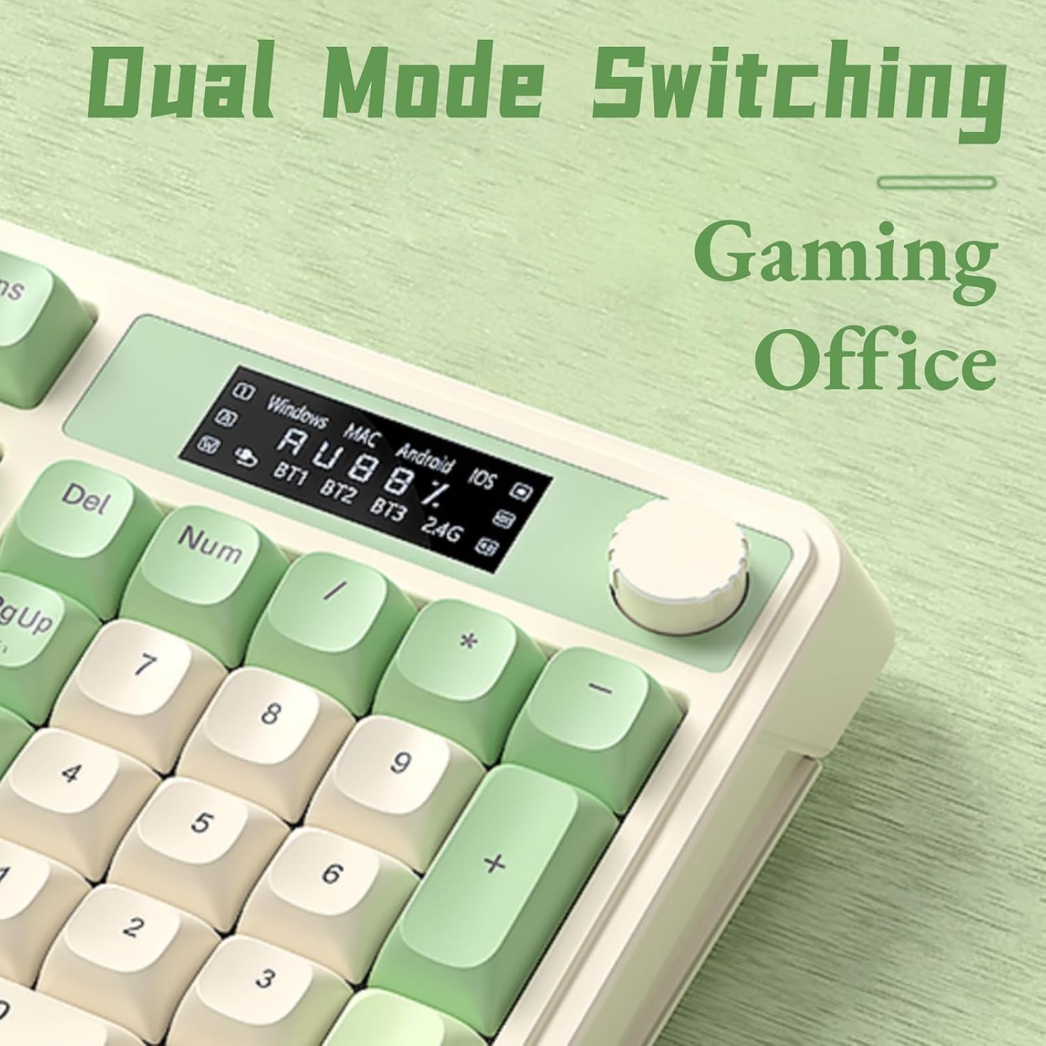 Detalle 2 de AULA S99 Pro Wireless Keyboard: 3-Mode Connectivity, Macro Customization, and RGB Backlit Typewriter Style