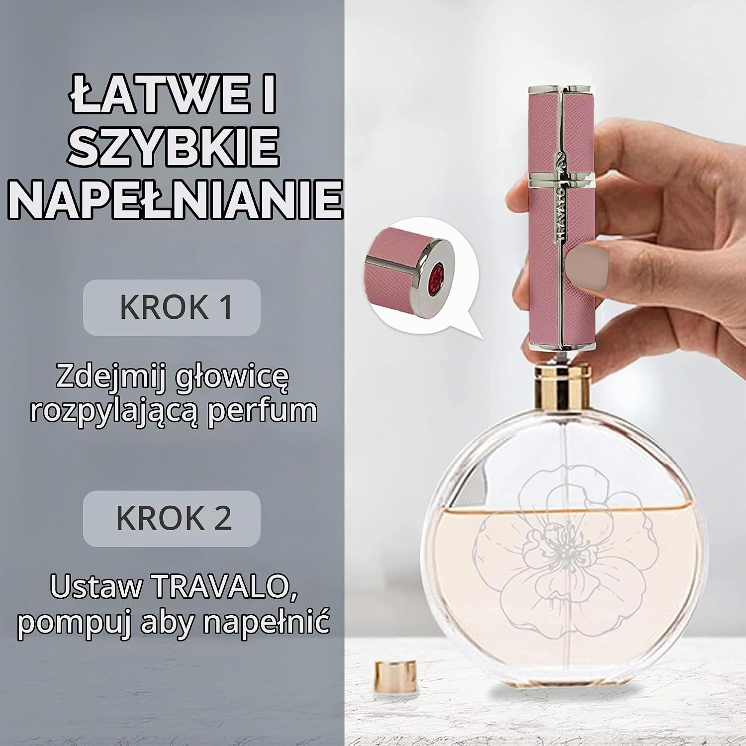 Thumbnail 6 de Travalo Milano HD Elegance – różowy atomizer do perfum 5 ml wielokrotnego użytku