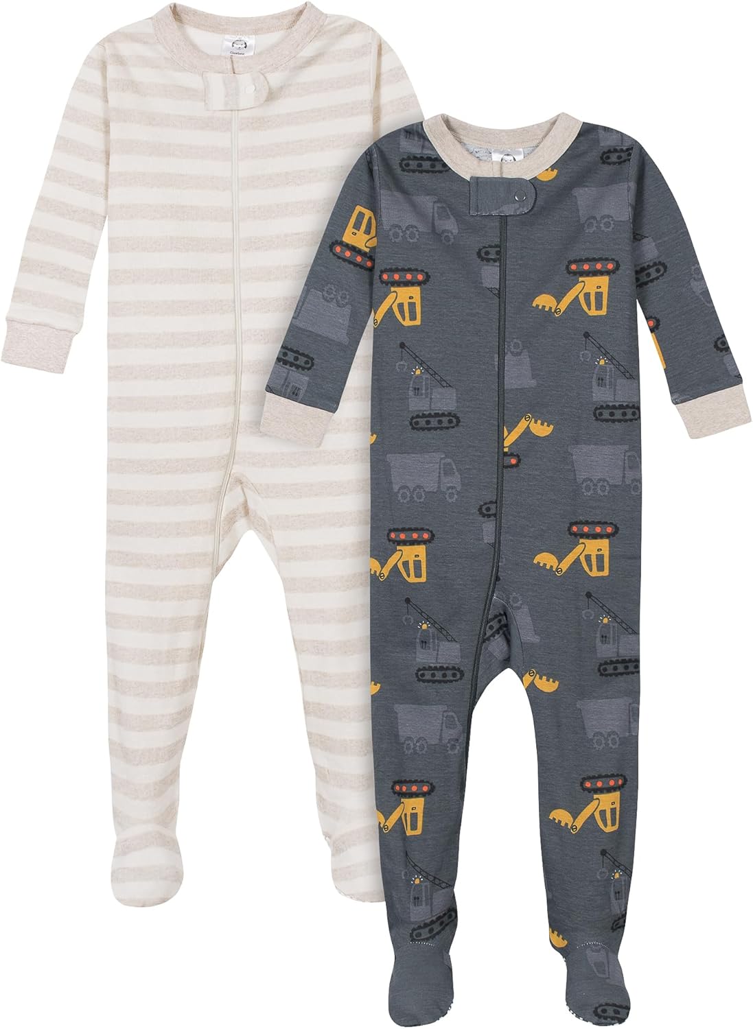 Detalle de Gerber 2-Pack Footed Pajamas Dormeuses pour bébés et tout-petits – confort sûr et pratique
