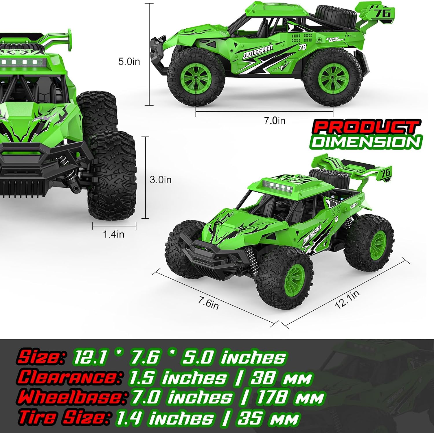 Thumbnail 4 de BLUEJAY RC Monster Truck 1:12 Scale