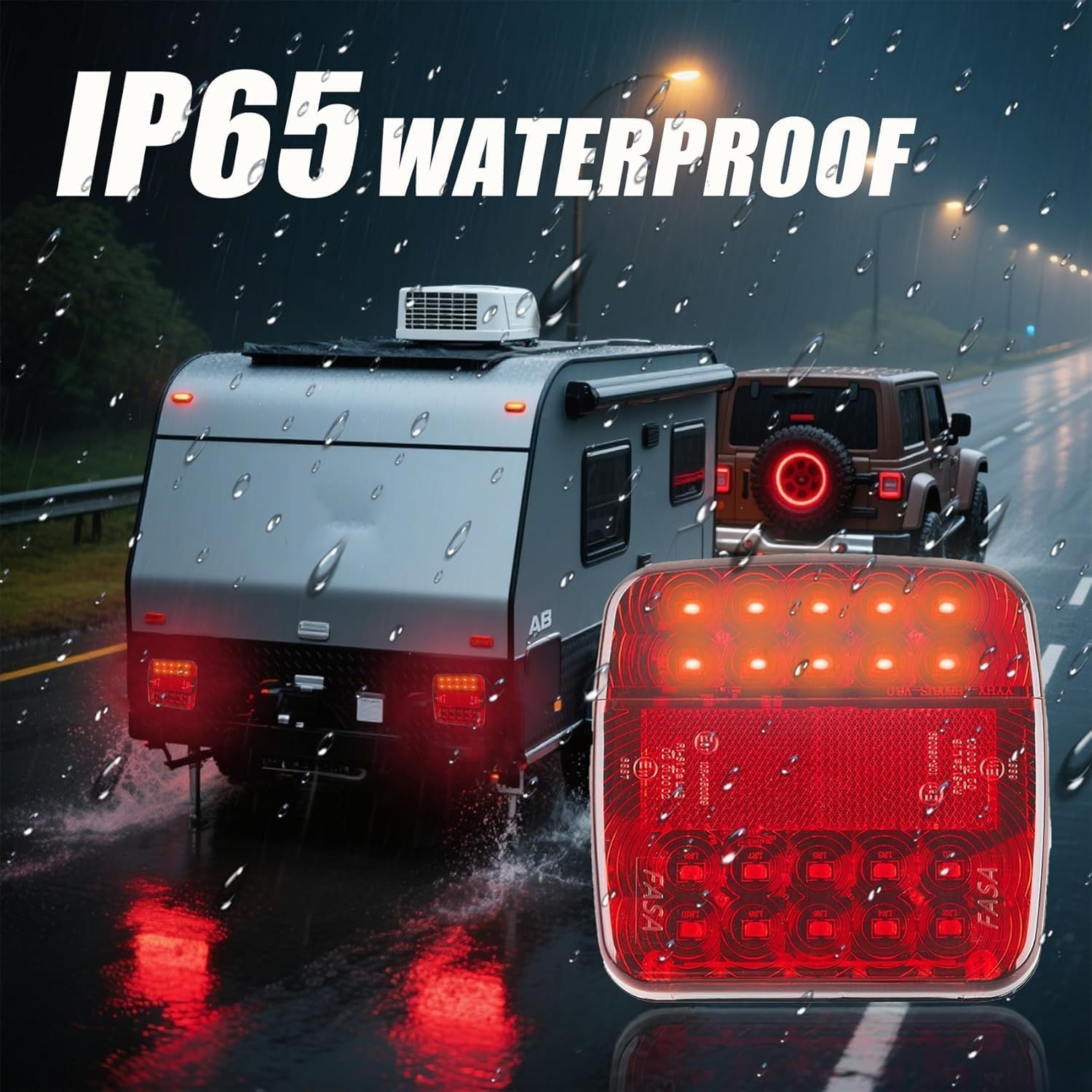 Thumbnail 4 de Wireless Trailer Lights Magnetic: Rechargeable, 100-Ft Sync, IP65 LED Kit