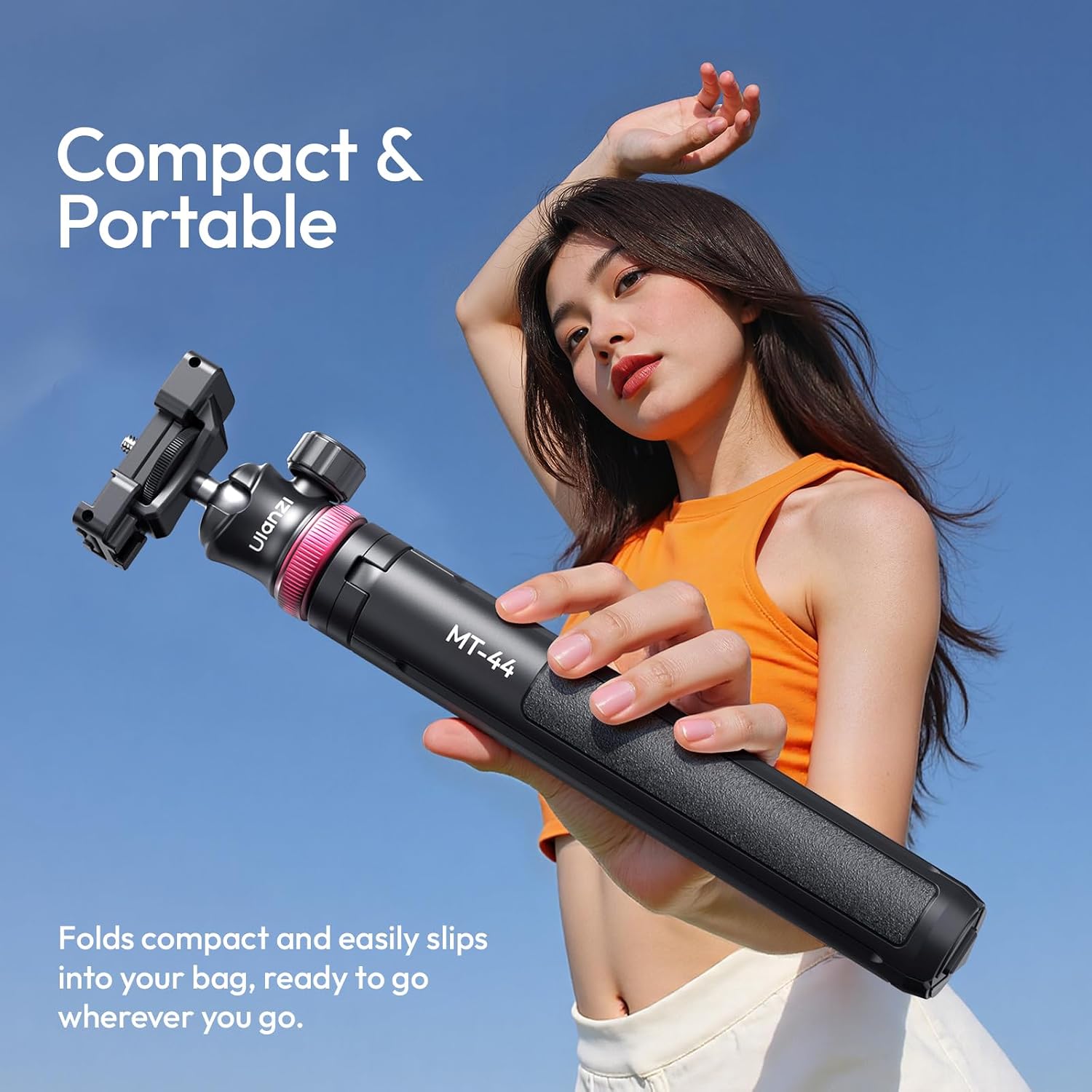 Thumbnail 6 de ULANZI MT-44 Auto Open Phone Tripod, 59" Telescoping Selfie Stick