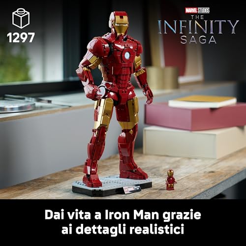 Detalle de LEGO Marvel Iron Man Mark 3 Edizione del Collezionista 76344 – Action Figure da Esposizione