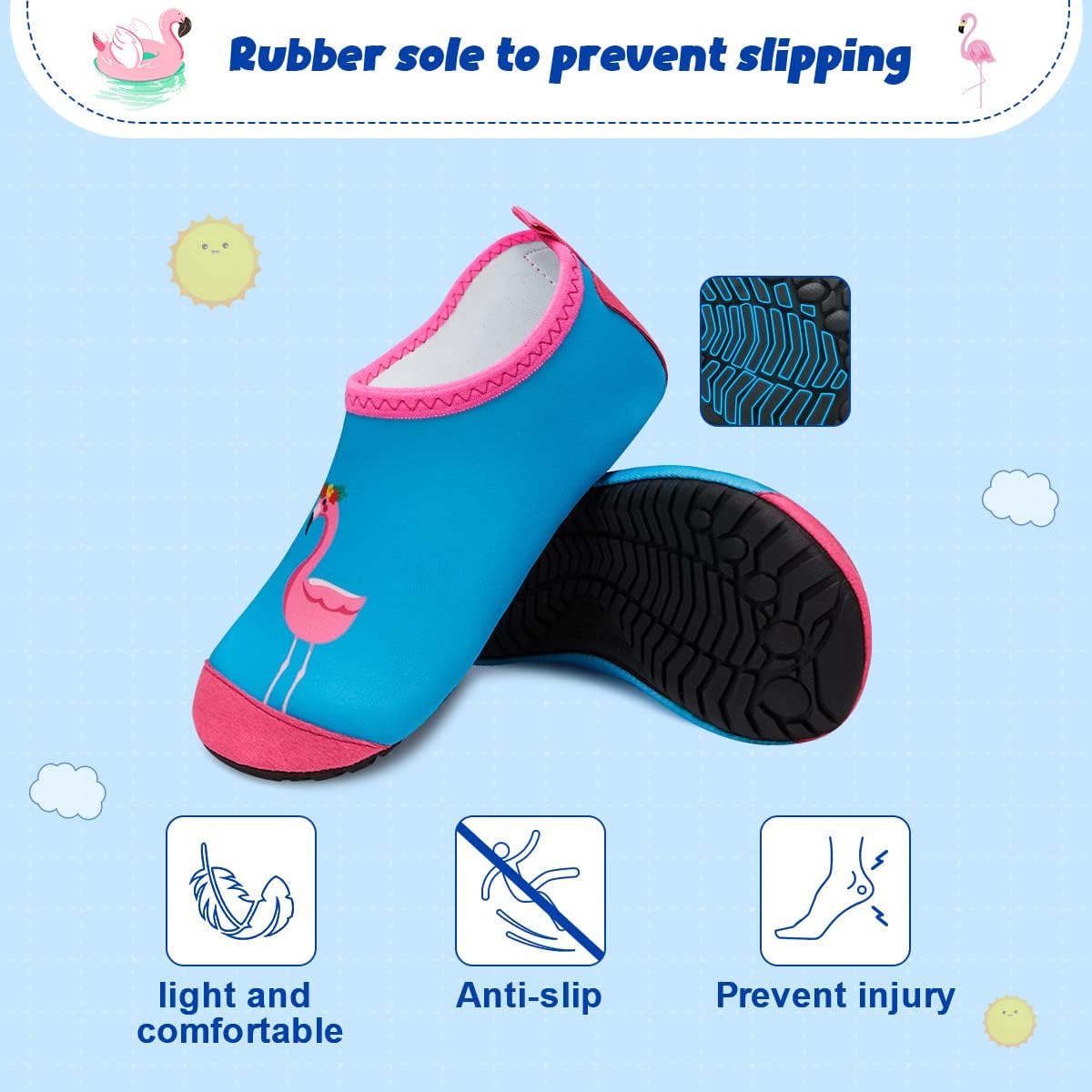 Thumbnail 4 de WateLves Kinder-Badeschuhe & Wasserschuhe – rutschfeste Schwimm- und Strandschuhe mit Mesh-Innenfutter