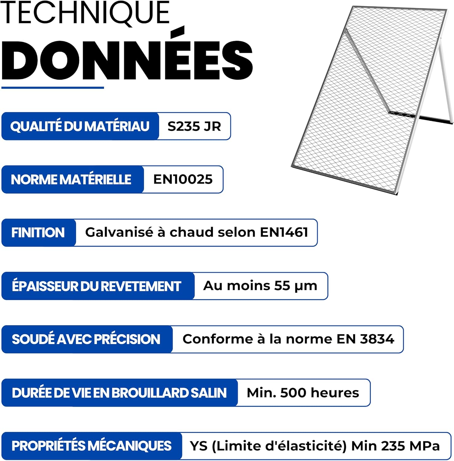 Thumbnail 2 de Tamis de terre GeZu Impex (100 x 60 cm) — passoire pour terre, pierres et compost