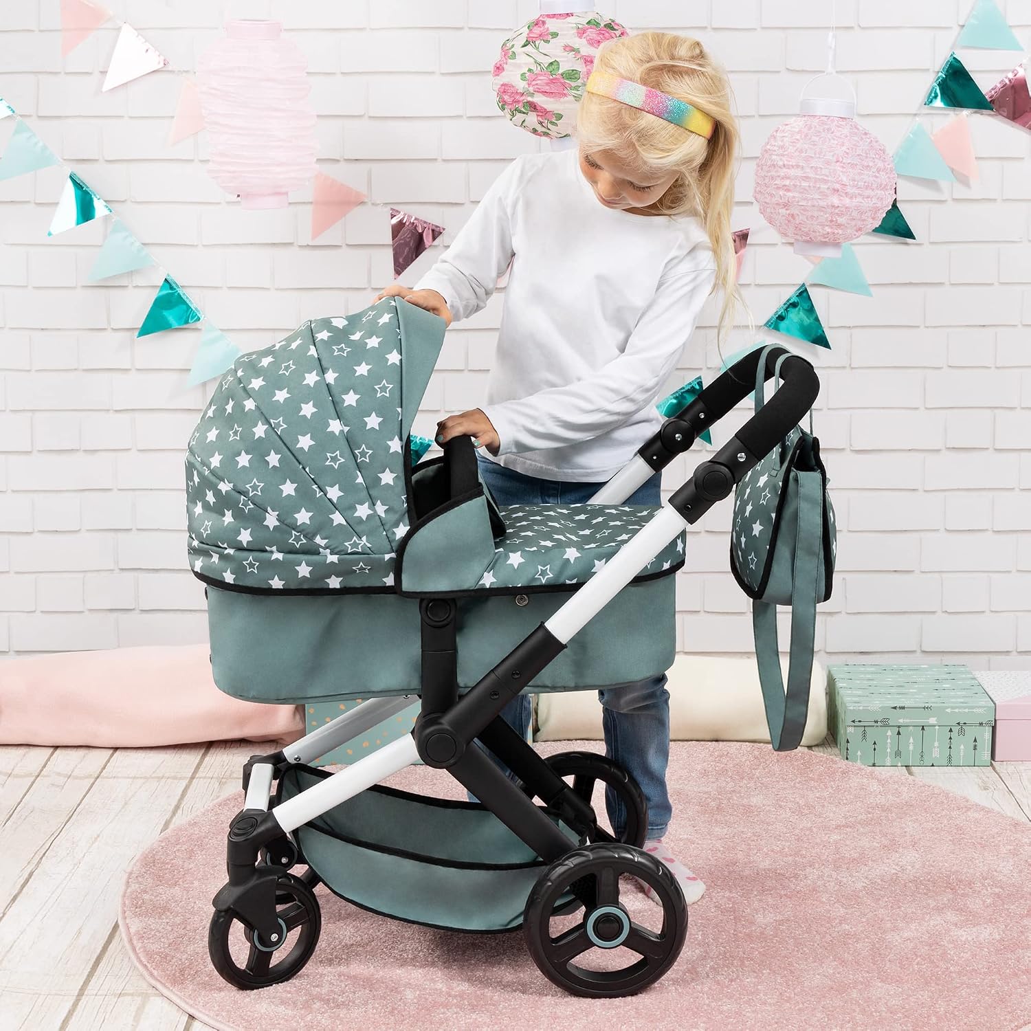 Thumbnail 3 de Bayer Design 17058AA Puppenwagen Xeo – wandelbar, höhenverstellbar und praktisch eingerichtet