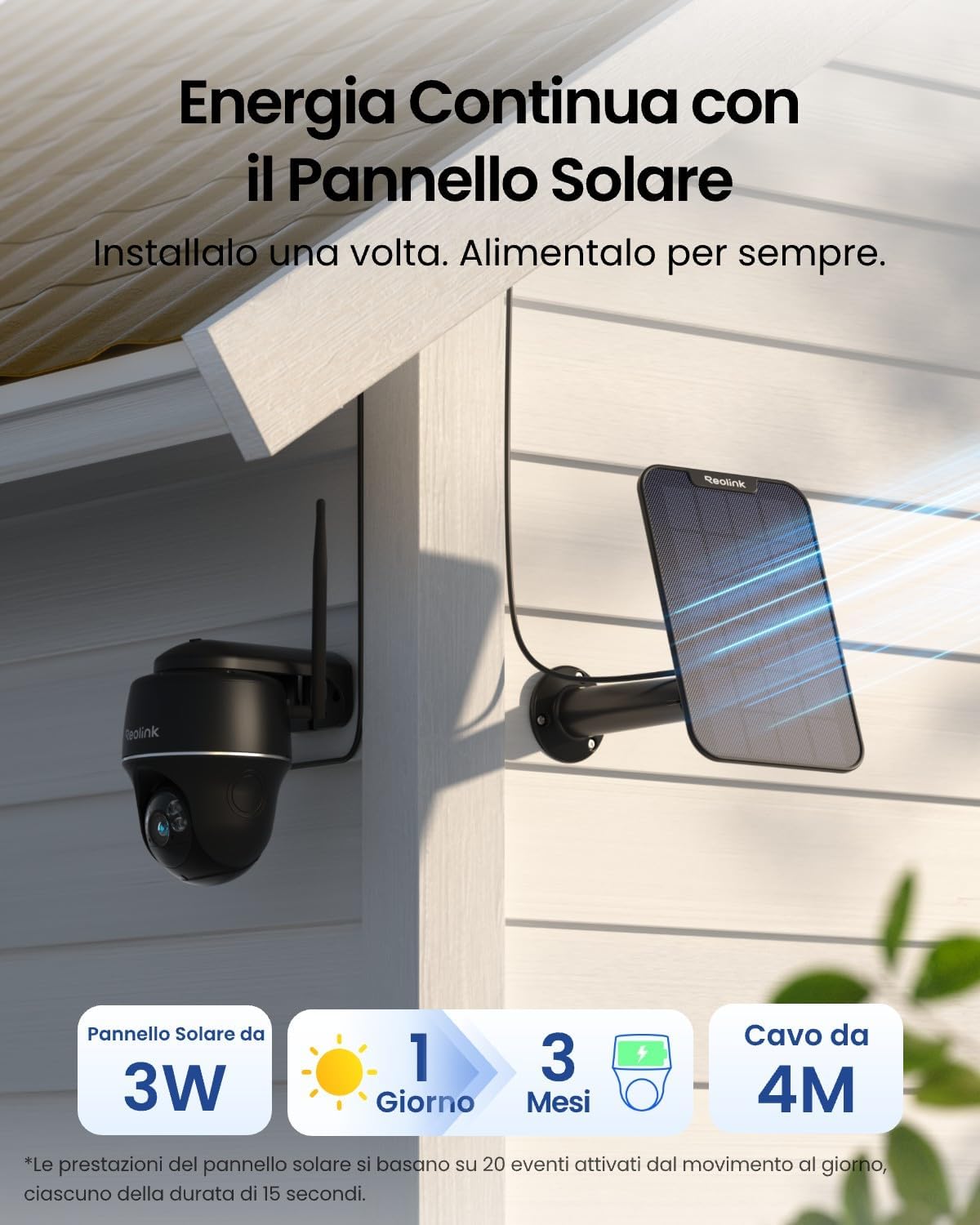 Thumbnail 4 de Reolink 5MP Telecamera WiFi esterna a batteria con pannello solare, 360° PTZ e rilevamento smart