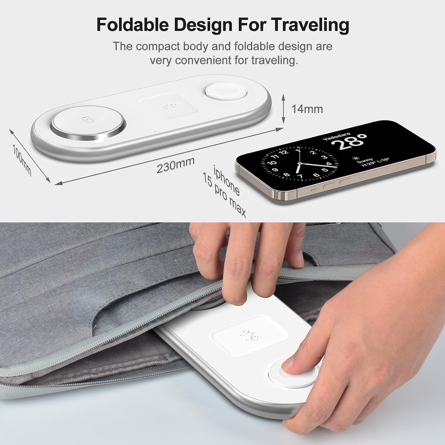Thumbnail 4 de Apple MagSafe 3-in-1 Charging Station for iPhone 15