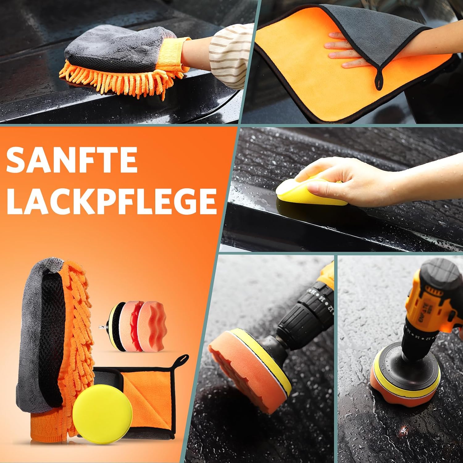 Thumbnail 4 de KEYAYE Auto Reinigungsset (25-teilig) – Bürsten & Detail-Pinsel für Innenraum, Außen und Lüftungsschlitze