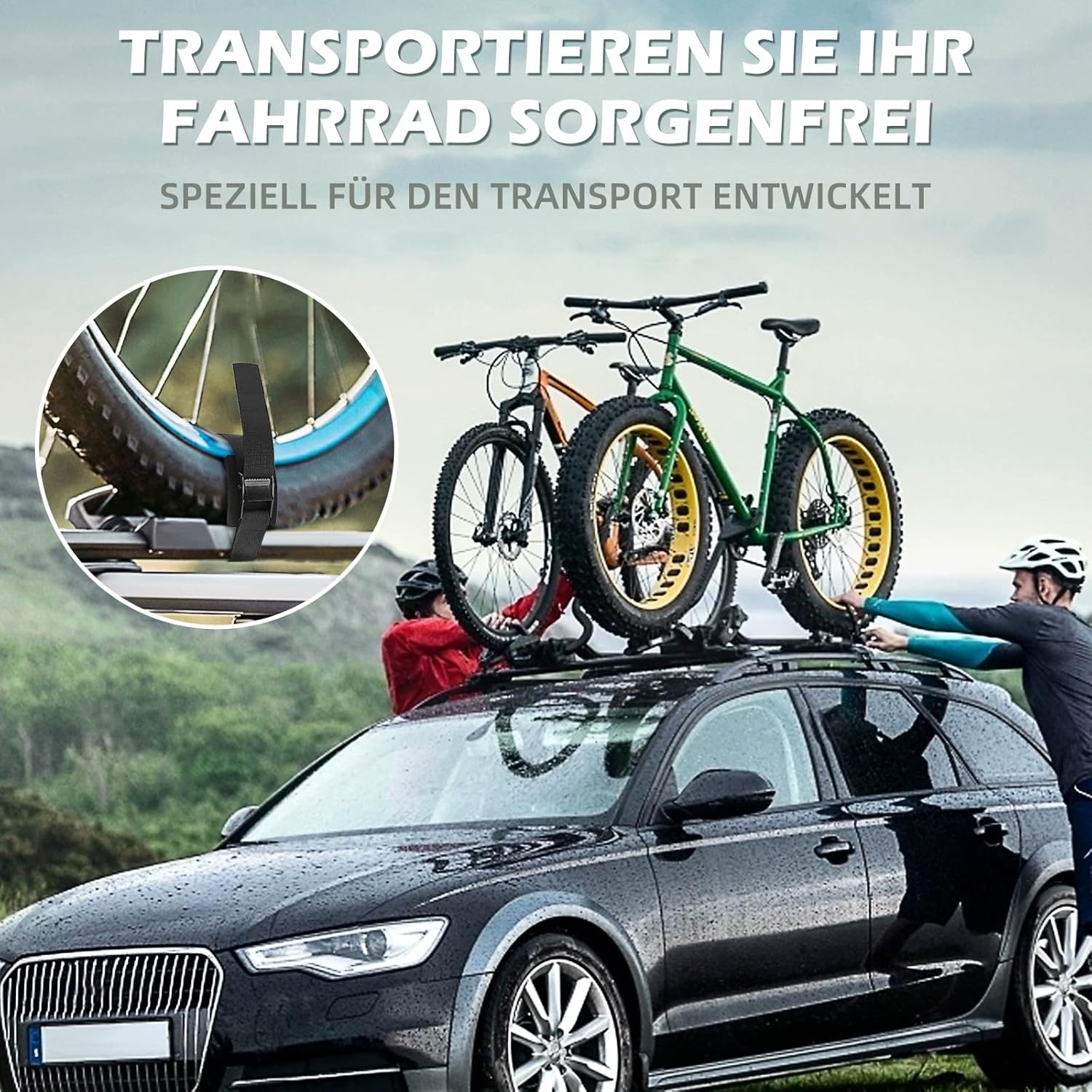 Detalle de Aulese 4 Stück Spanngurte Schwarz – 40 cm, 250 kg Tragkraft, Edelstahlschnalle