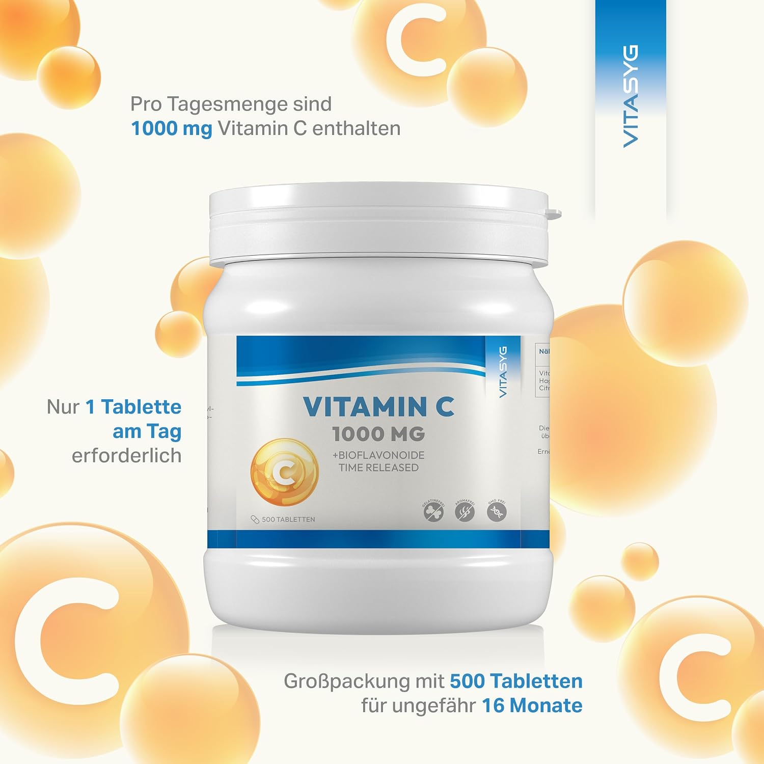 Detalle de Vitasyg Vitamin C 1000mg Tabletten