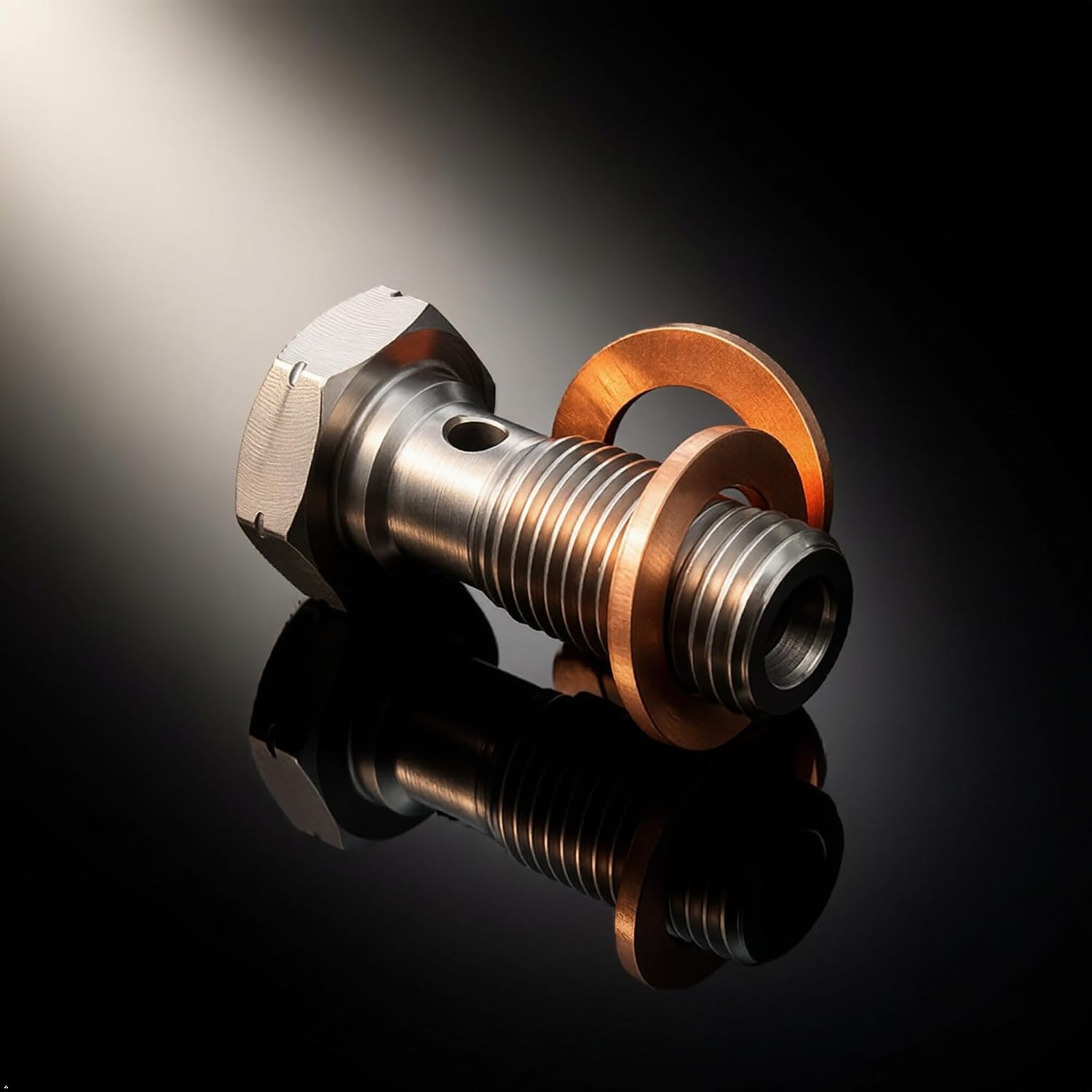 Thumbnail 1 de PrecisionGeek M10 x 1.25 Banjo Bolt – Stainless Steel (AISI 303) | 18mm, 1 Pack