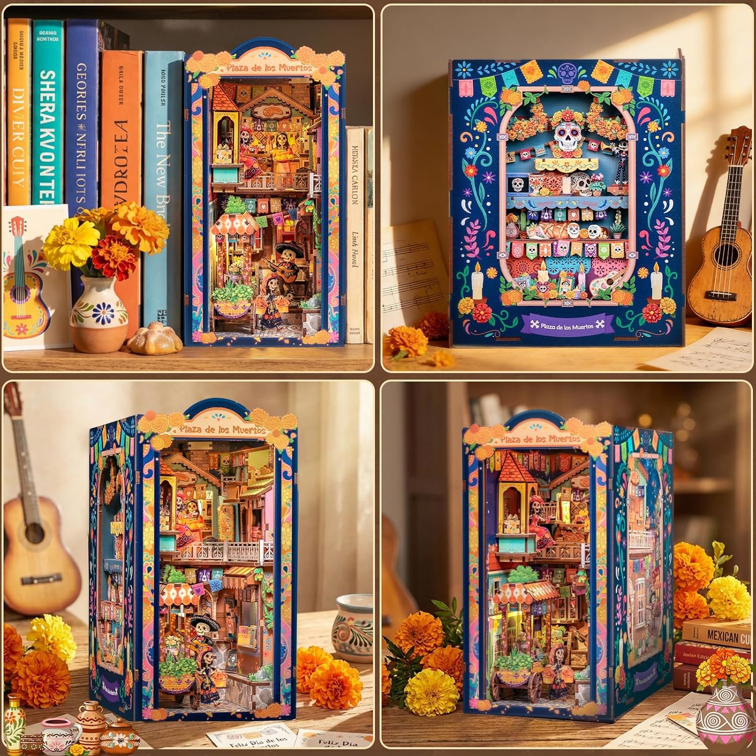 Detalle de CUTEBEE Book Nook Kit - Plaza de Los Muertos Edition