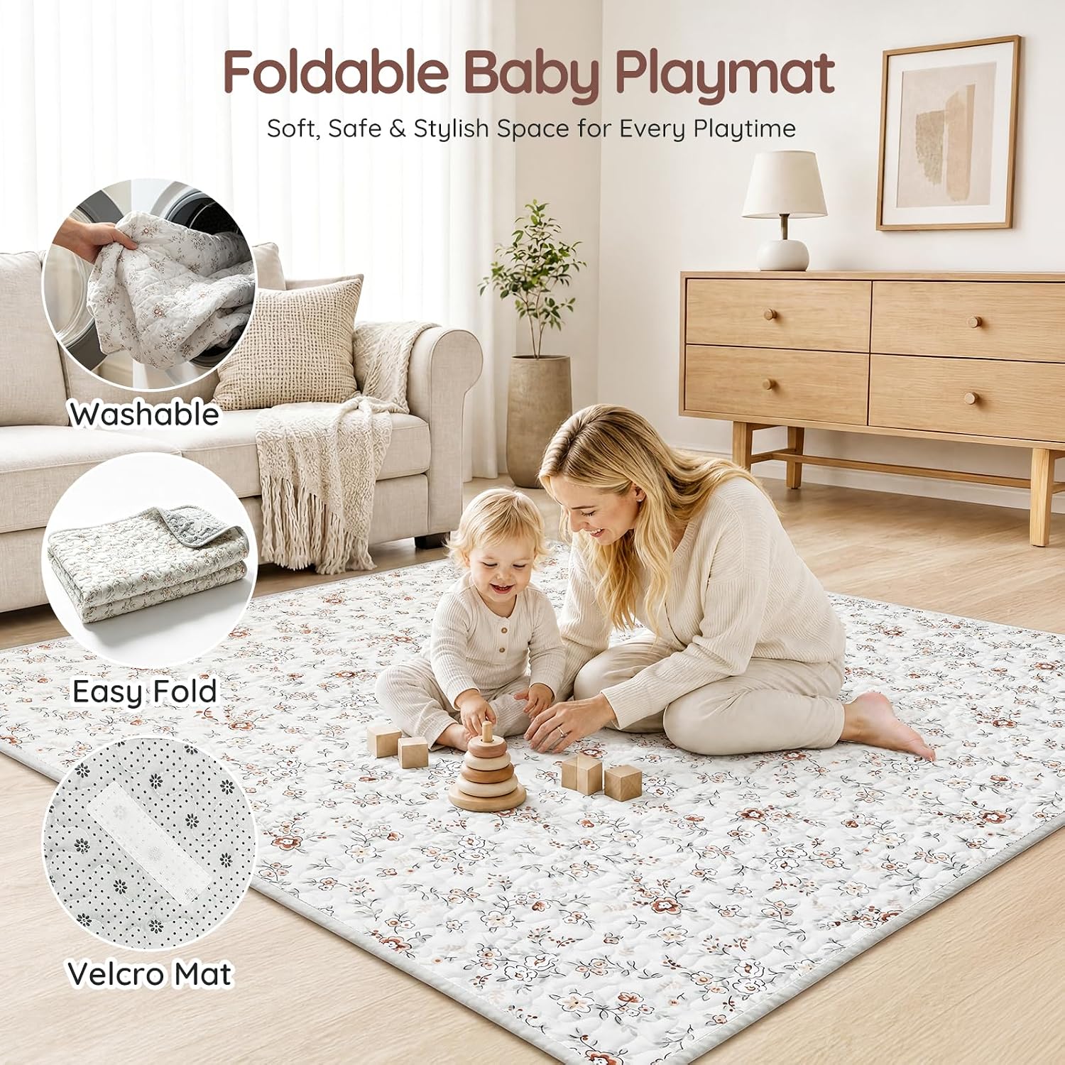 Detalle de Uanlauo Baby Playpen 47×47 in