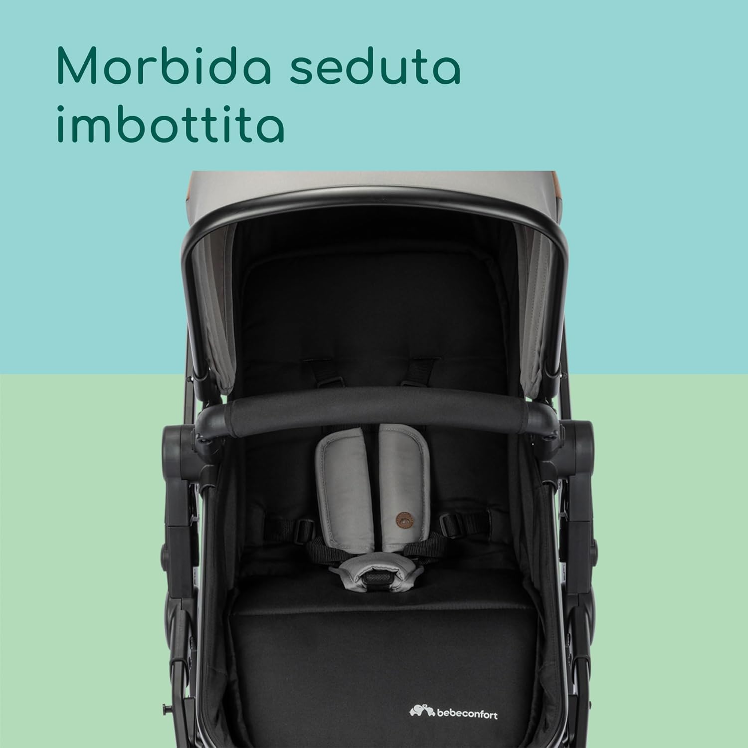Detalle 2 de Bebeconfort Haze Trio Lux: passeggino 3 in 1 leggero e compatto con seggiolino auto i-Size