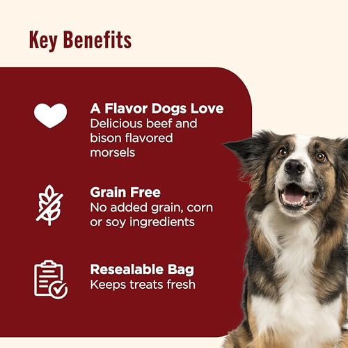 Detalle de Nutrish Burger Bites Dog Treats, Beef Recipe — 12 oz Pouch (Rachael Ray Nutrish)