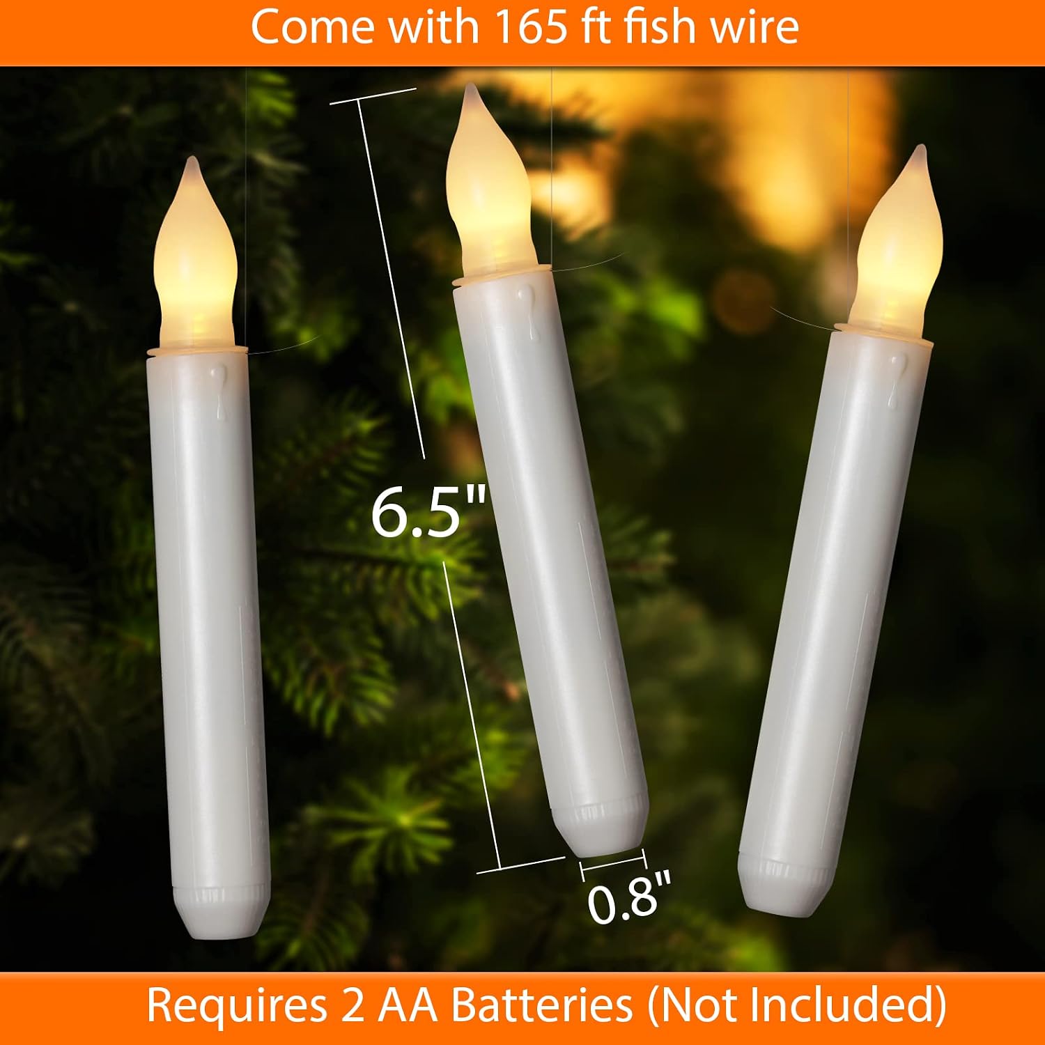 Detalle de Homemory Floating LED Candles, 12-Piece Set