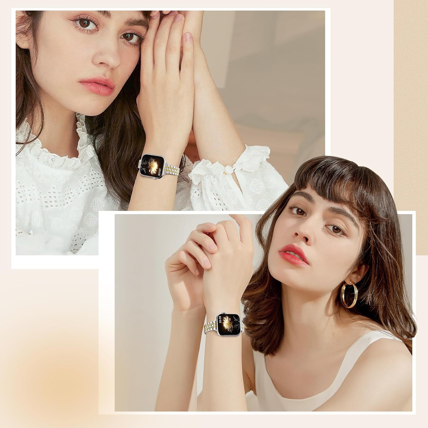Thumbnail 1 de TiMOVO J Gold metal strap for Apple Watch (42mm/41mm/40mm/38mm)