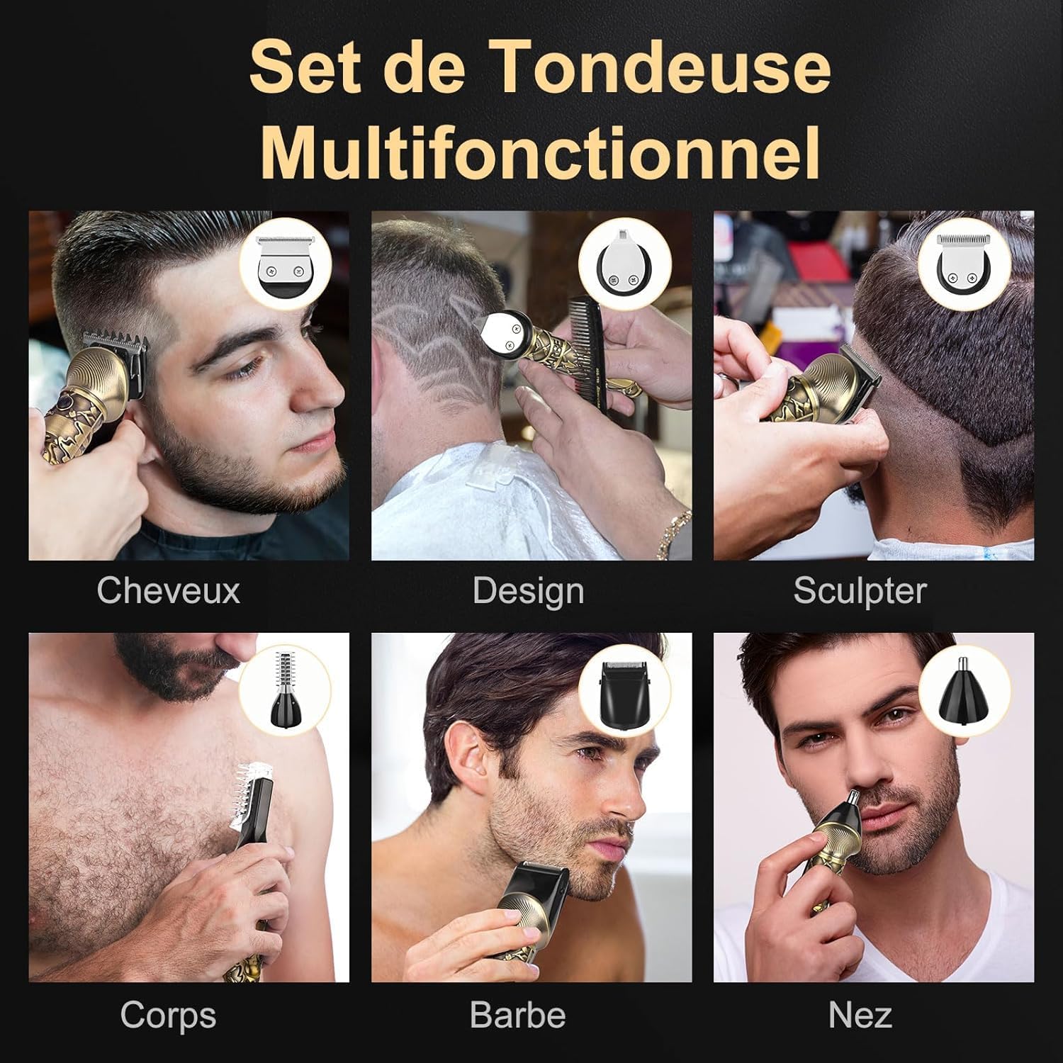 Detalle 2 de YIDON Rasoio Elettrico 6 in 1 🪒