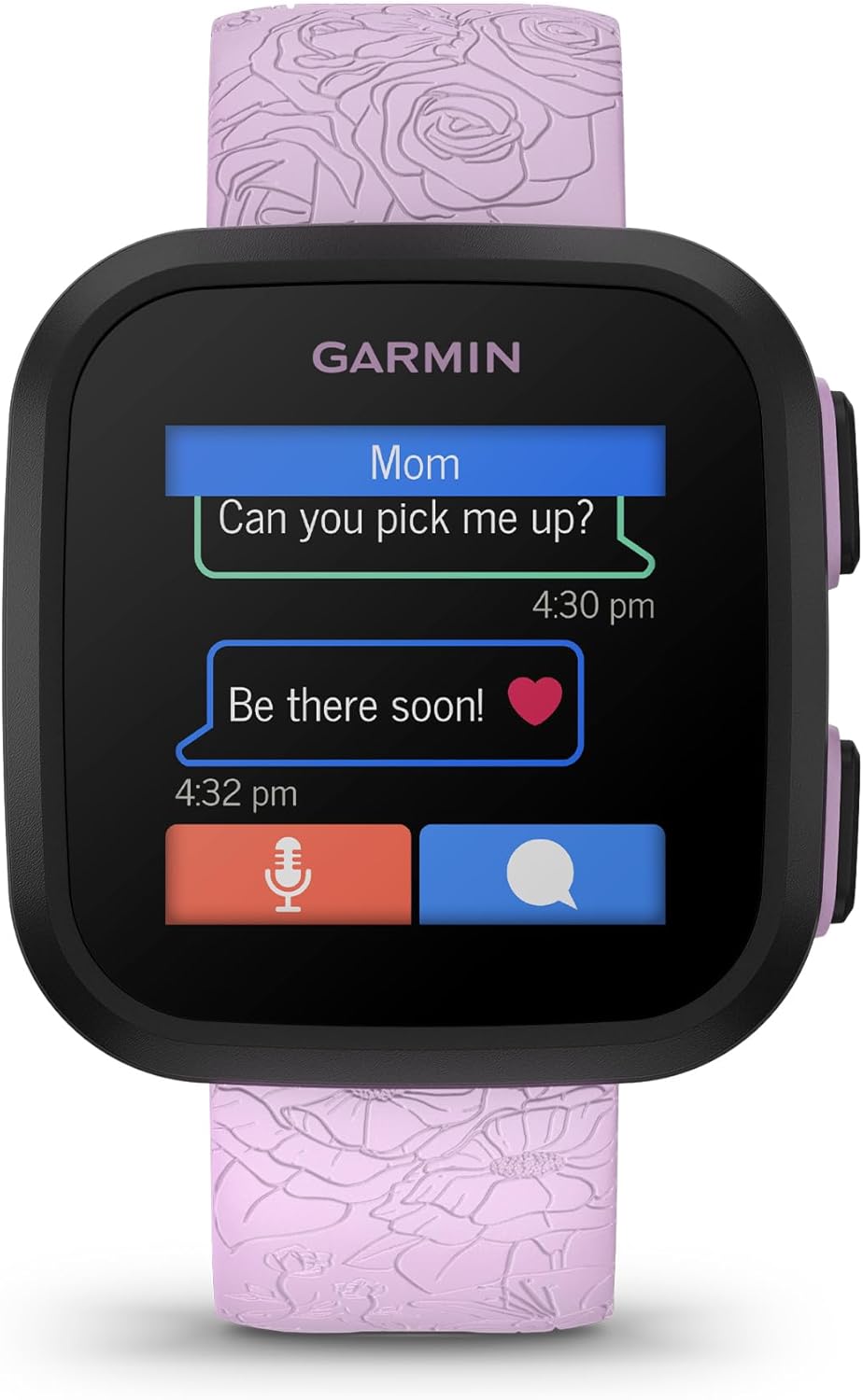 Detalle de Garmin Bounce™ Kids Smartwatch: Real-Time LTE GPS Tracking, Two-Way Messaging, and Swim-Friendly Design